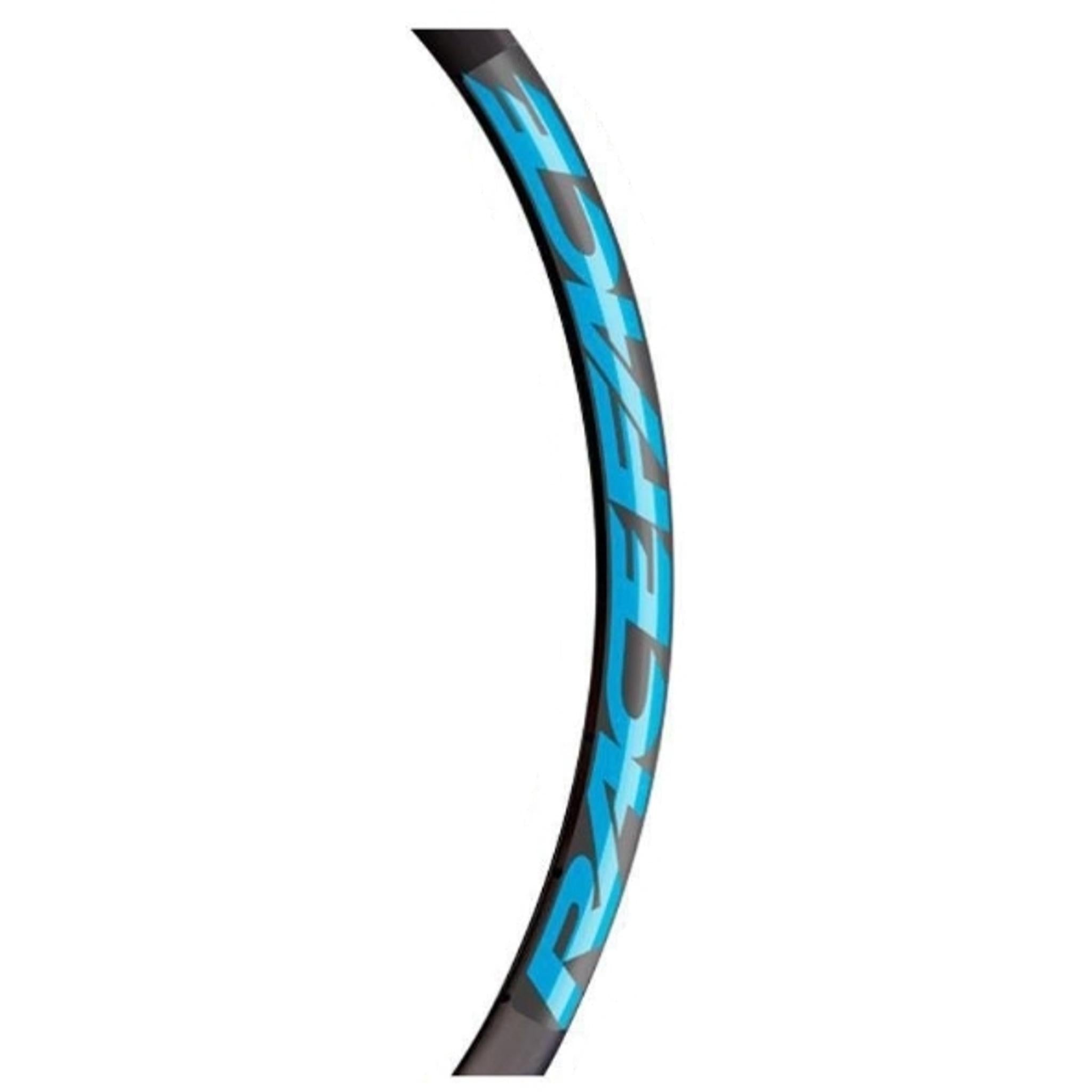 Medium-sized Neon Blue Race Face Bicycle Rim Decal Kit for Stylish Bike Customization