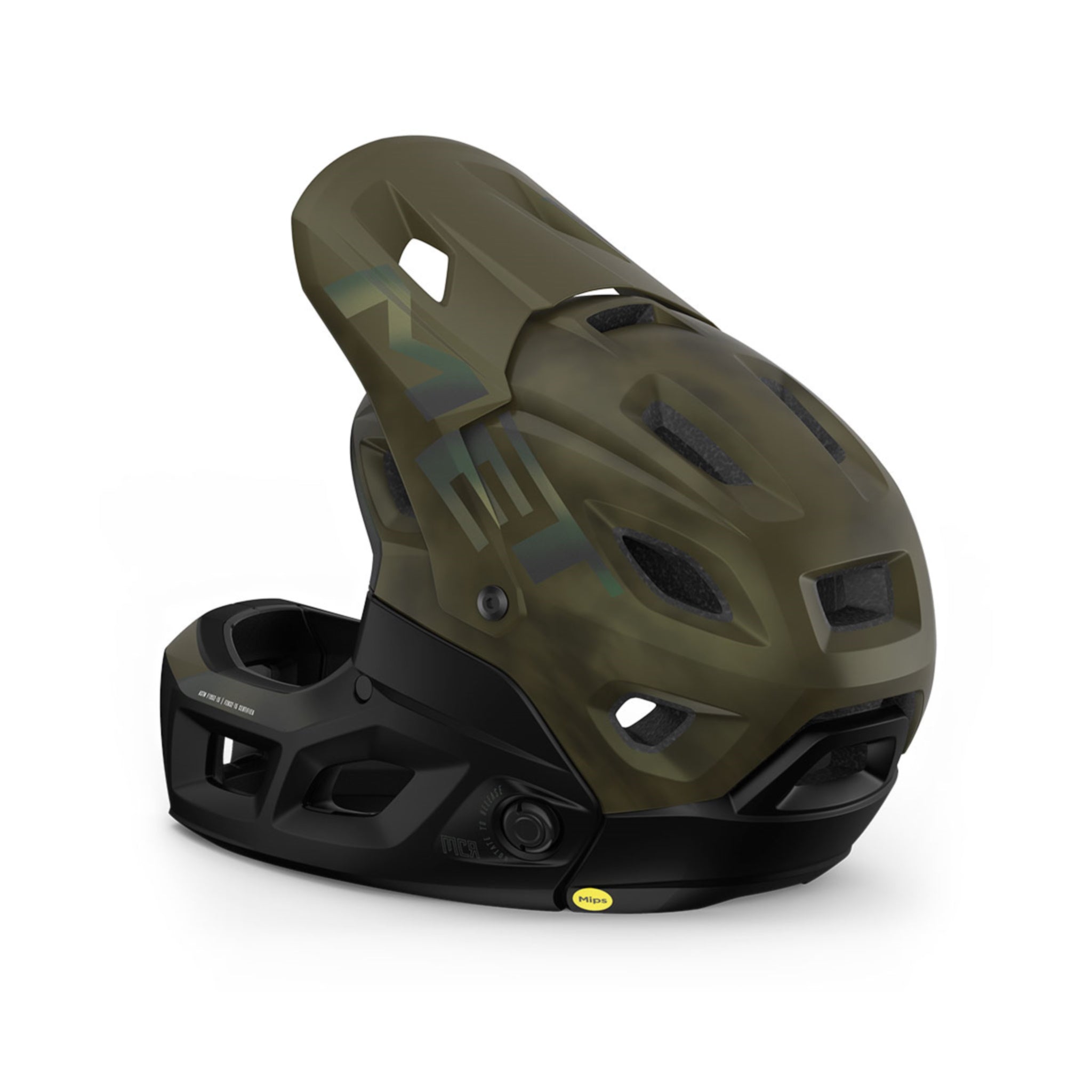 Met Parachute MCR MIPS Convertible Helmet with Stunning Kiwi Iridescent Finish