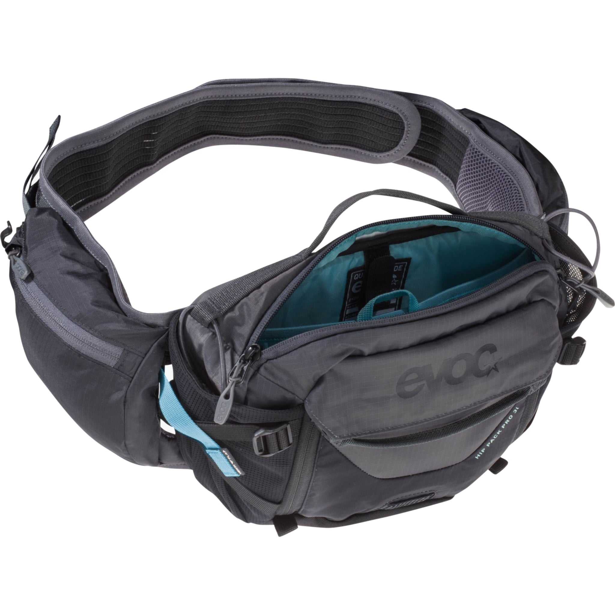 Evoc 3L Hip Pack Pro with 1.5L Bladder in Black, Carbon & Grey