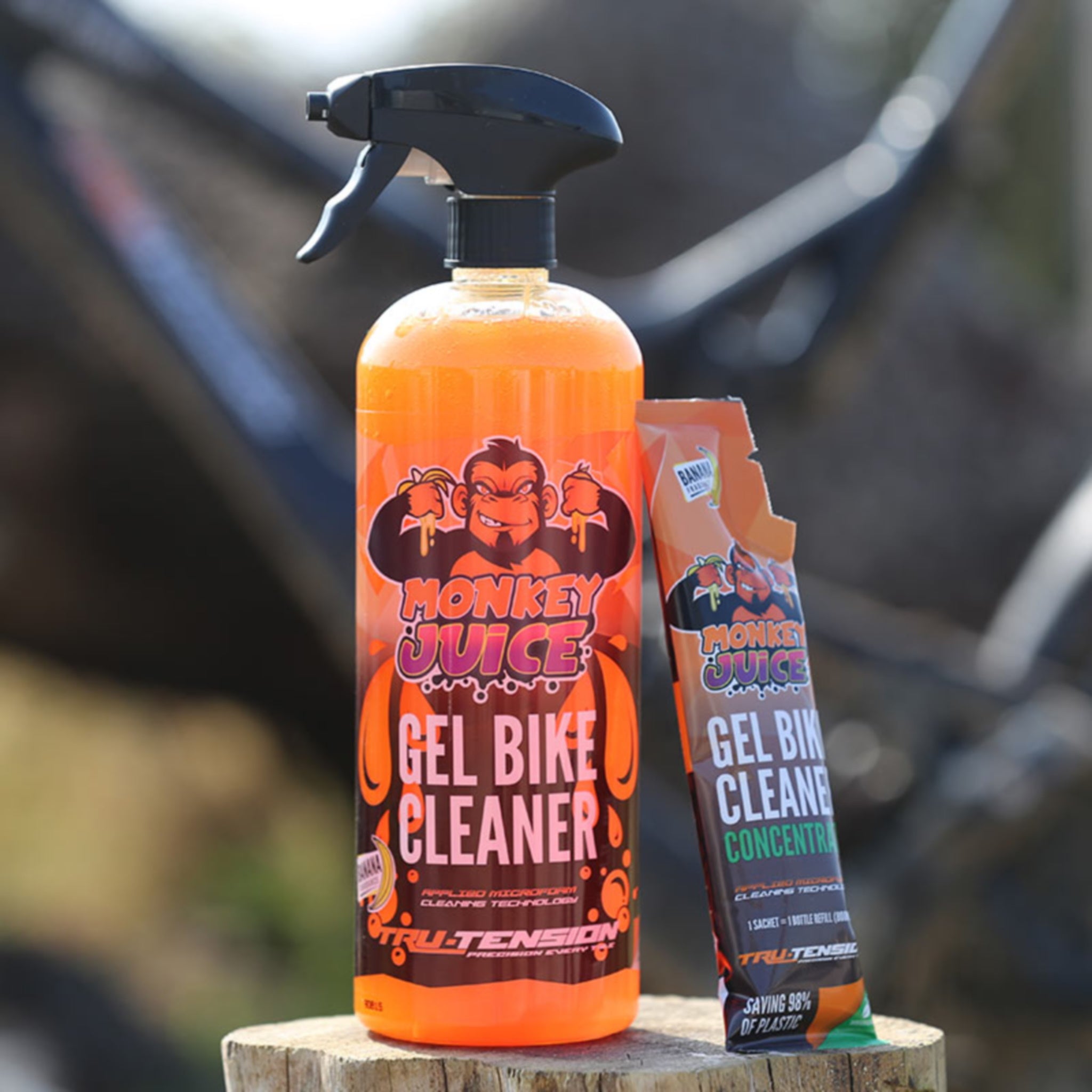 1L Tru-Tension Monkey Juice Gel: High - Performance Biodegradable Bike Cleaner