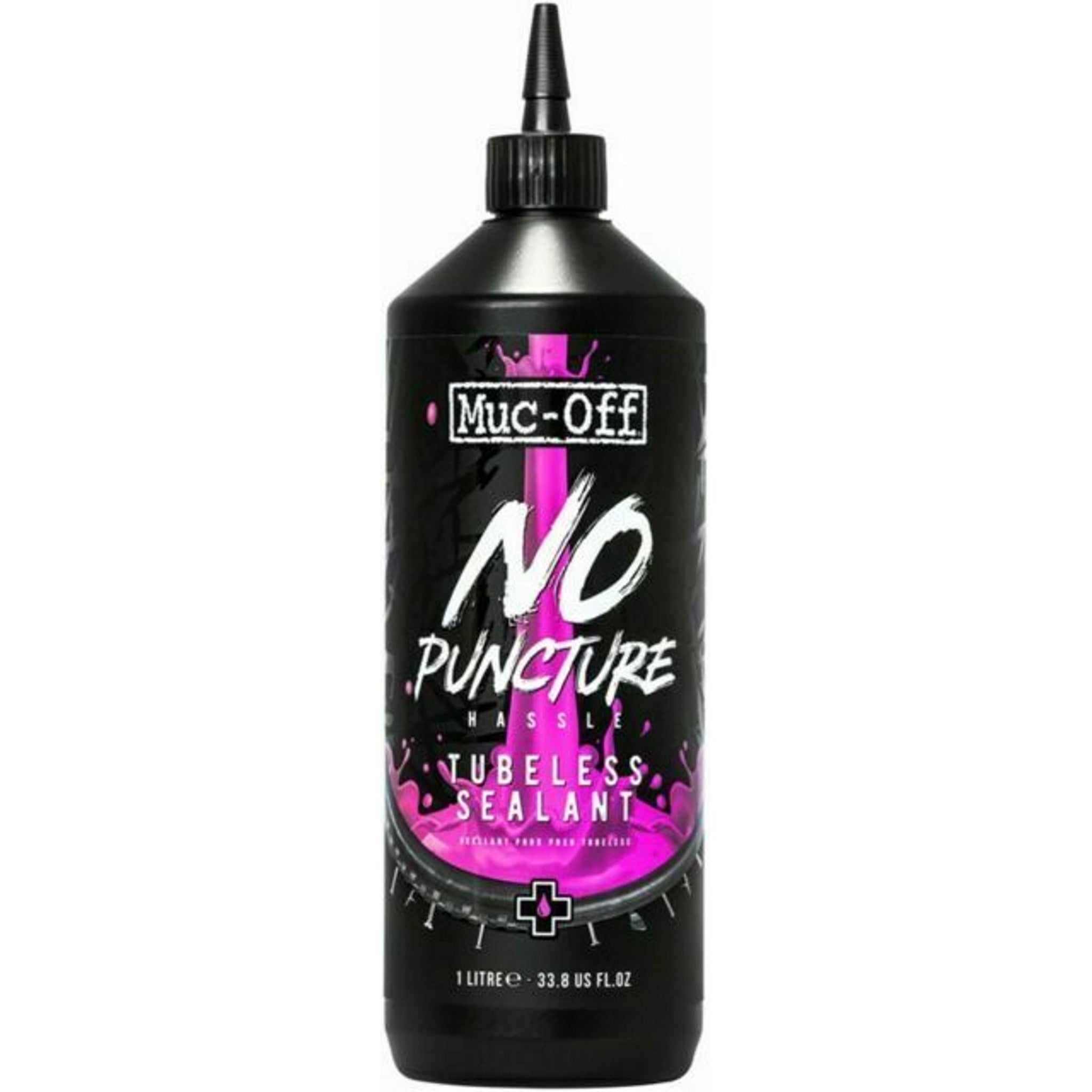 Muc-Off Tubeless Bicycle Tyre Sealant - No Puncture Hassle, 1 Litre Bottle