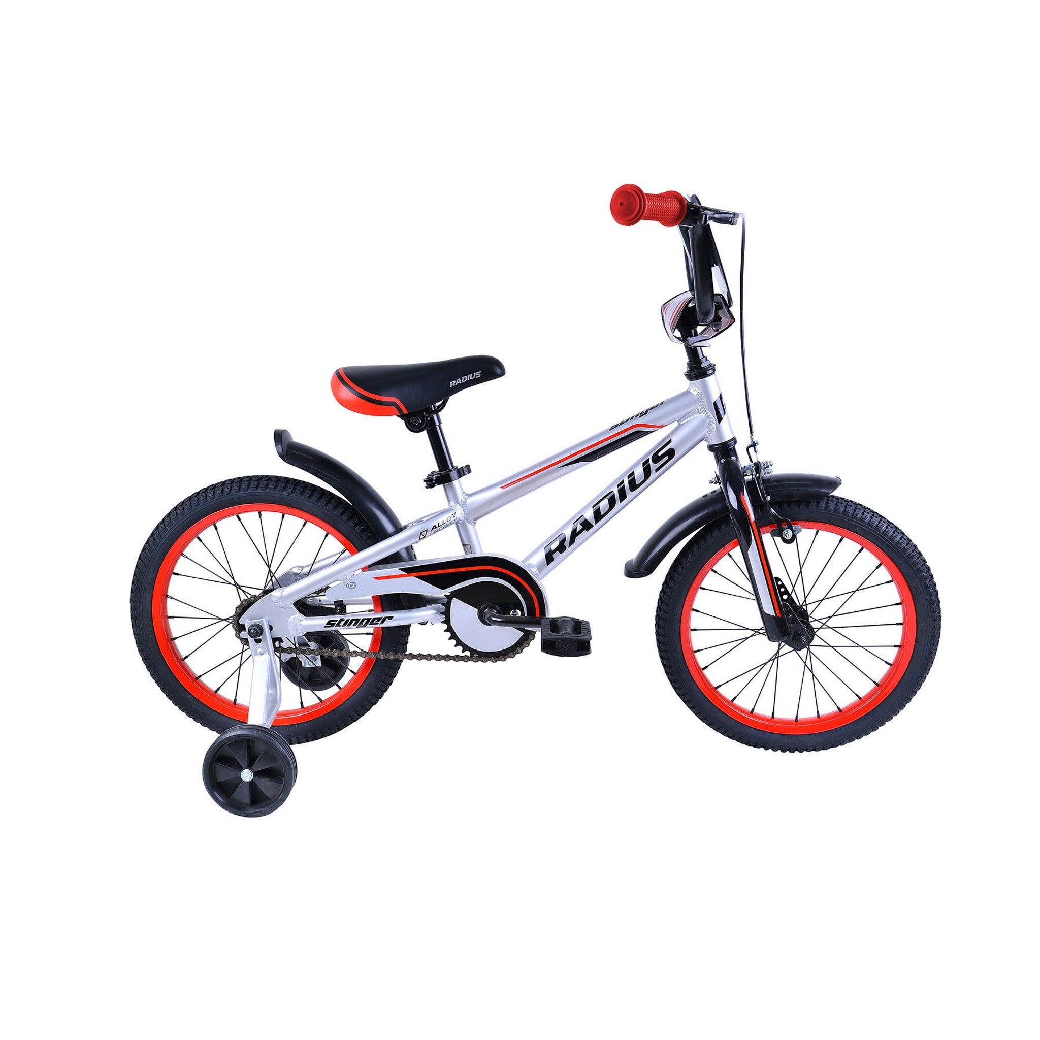 Radius Stinger 16 Kids Bike Chrome with Black/Red