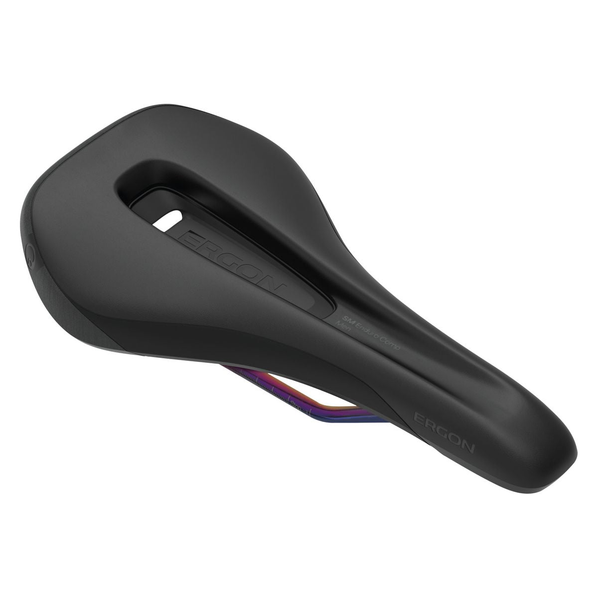 Ergon Men's S/M Stealth/Oil Slick SM Enduro Comp Saddle for Optimal Riding