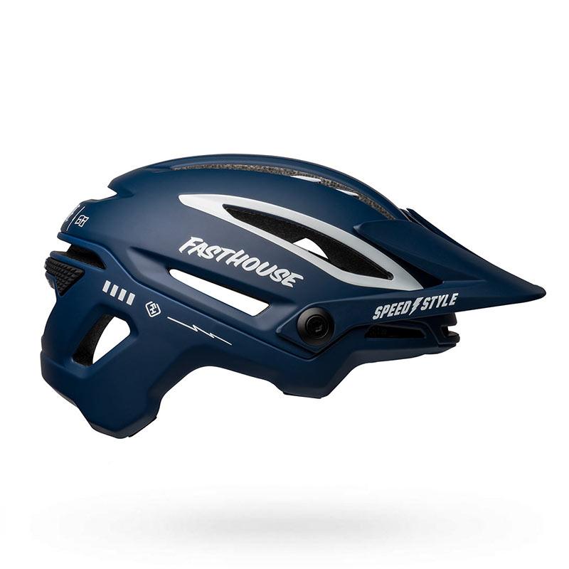 Bell Sixer MIPS Fasthouse Trail Helmet in Striking Blue and White Color Scheme