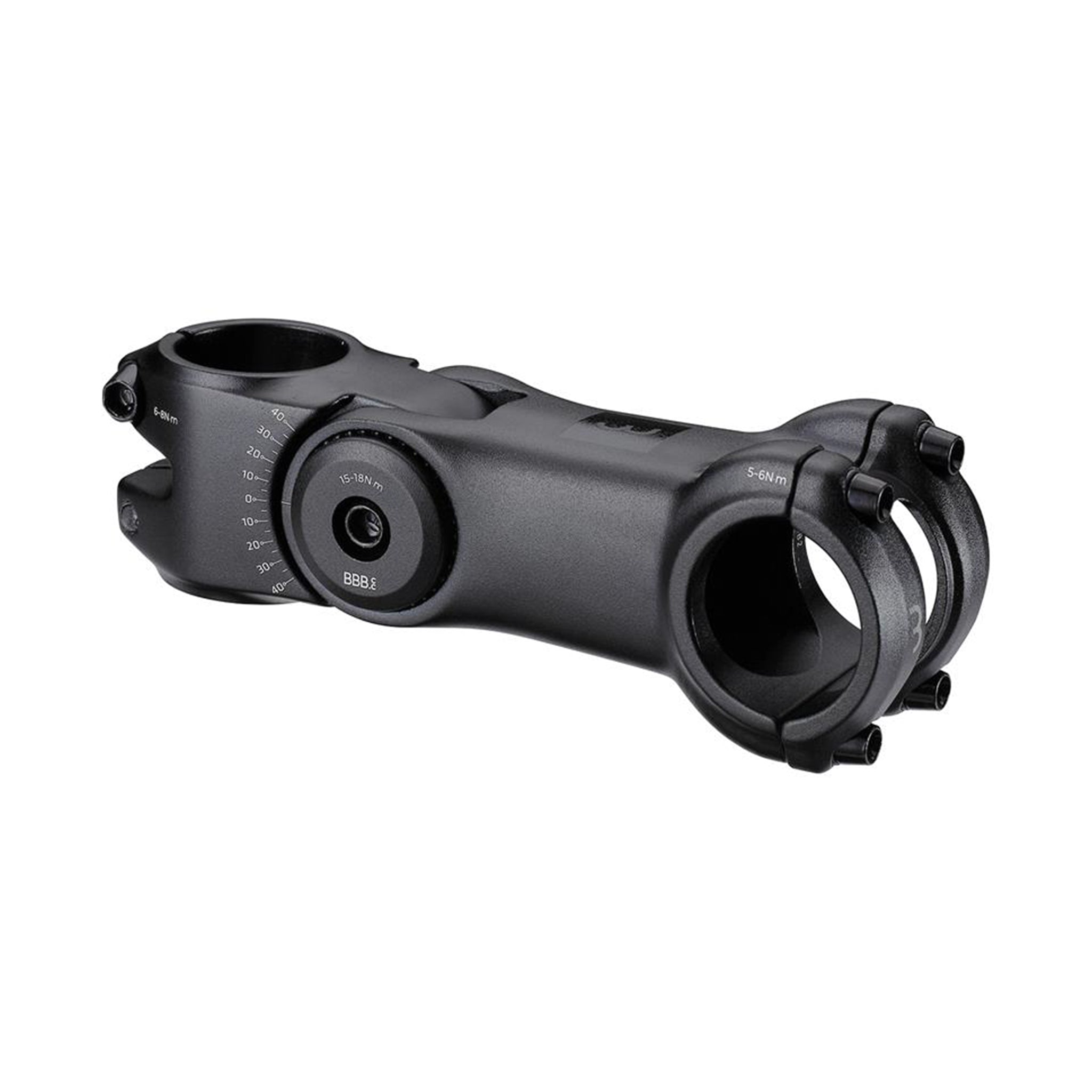 BBB 'HIGHSIX OS' Adjustable 130mm 31.8 +40/-30D Black Alloy STEM for Trekking Bikes