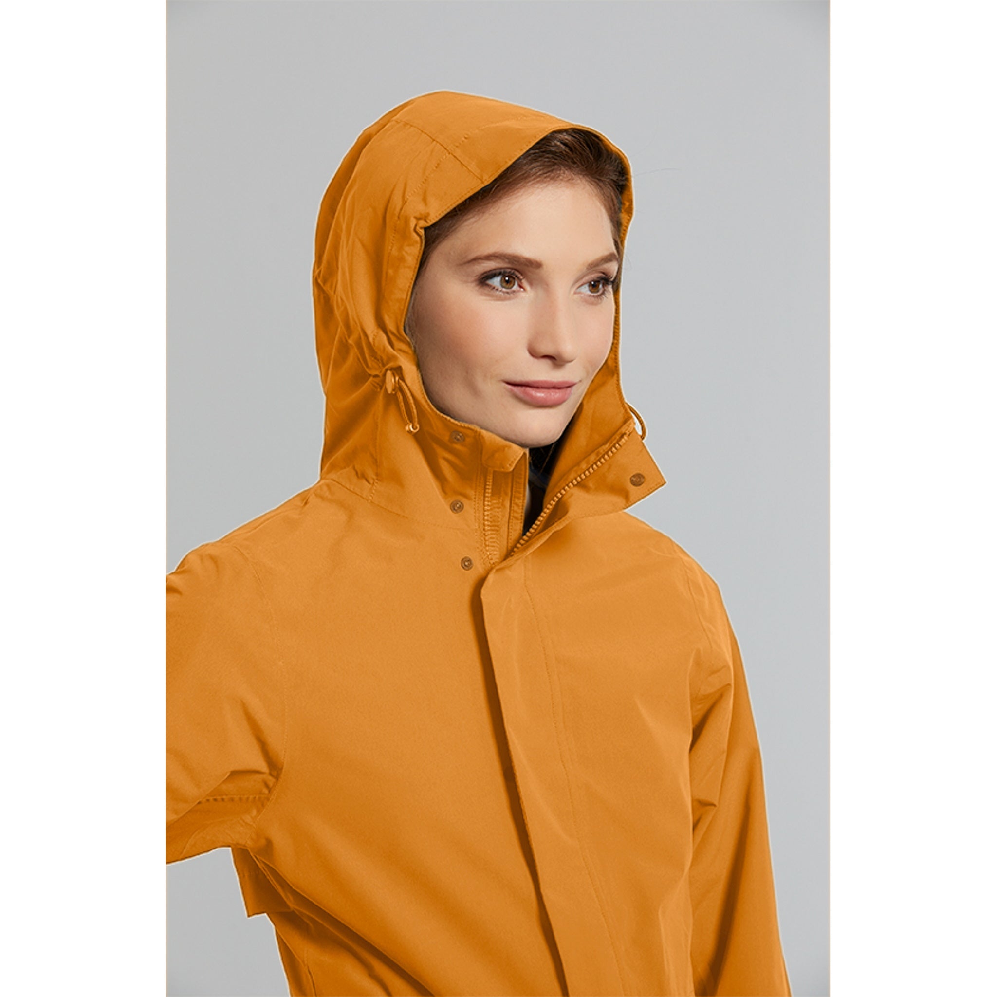 Golden Brown Basil Mosse Waterproof Breathable Women's Bicycle Rain Parka