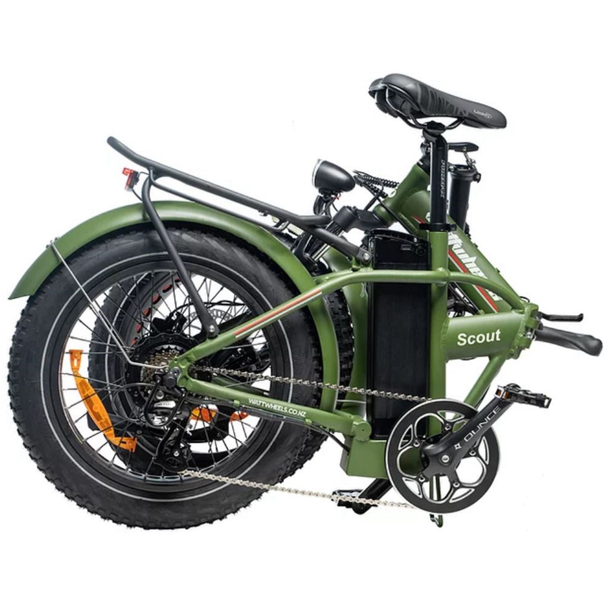 Watt Wheels Scout LS Matt Green Folding Electric Bike with 624wh Battery