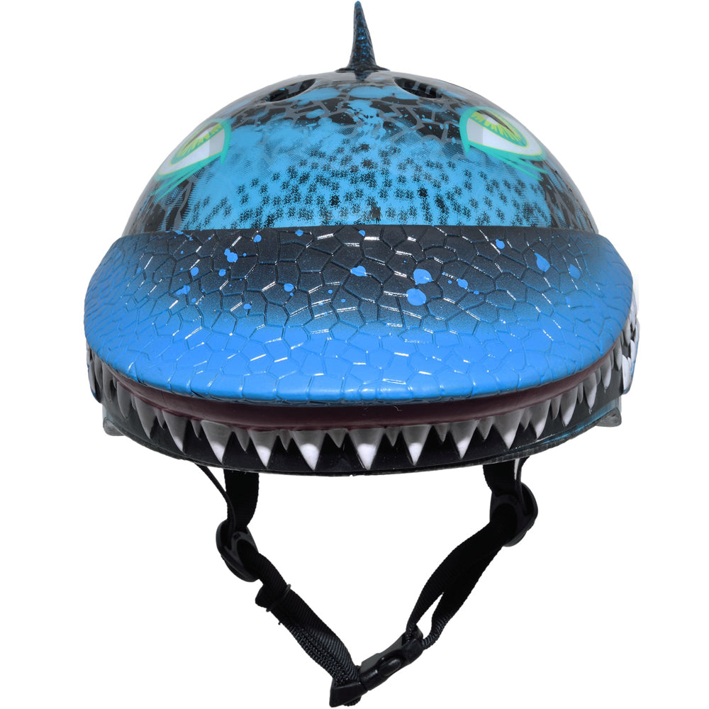 Raskullz Kids' Black and Blue Shark Attack Design Bicycle Helmet for Children Aged 5 - 8