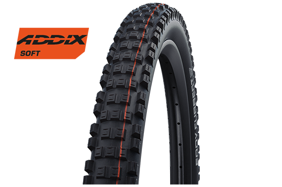 Schwalbe Evolution Folding Addix Soft Orange Front Mountain Bike Tyre for 29 x 2.60 Wheels - Eddy Current Model, TL-Easy SuperTrail HS496