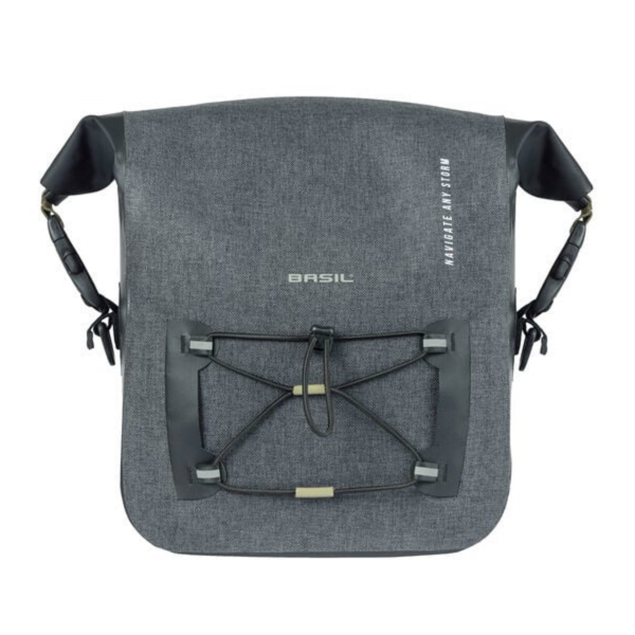 Basil Navigator Storm KF Waterproof Bicycle Handlebar Storage Bag with 10 - 11L Capacity in Black Color