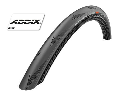 Schwalbe Professional One Tubeless Road Bike Tire - 700 x 25 Evolution Folding Super Race Model with V - Guard Protection and Transparent Sidewall (HS493)