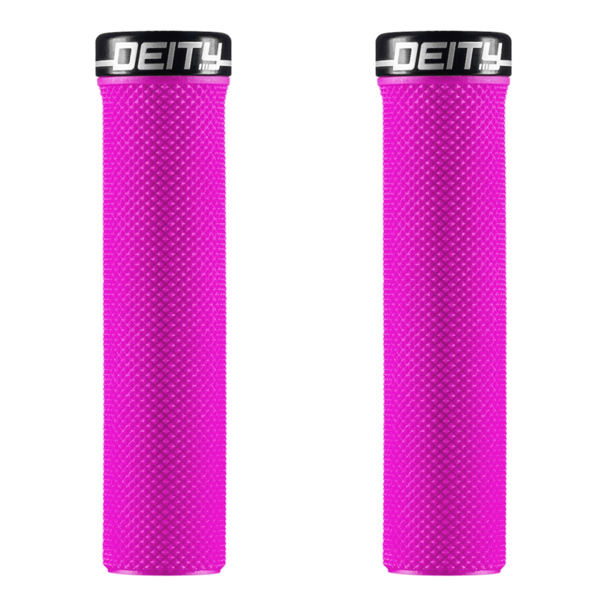 Deity Pink Slimfit Mountain Bike Lock - On Grips with Black Clamping Mechanism