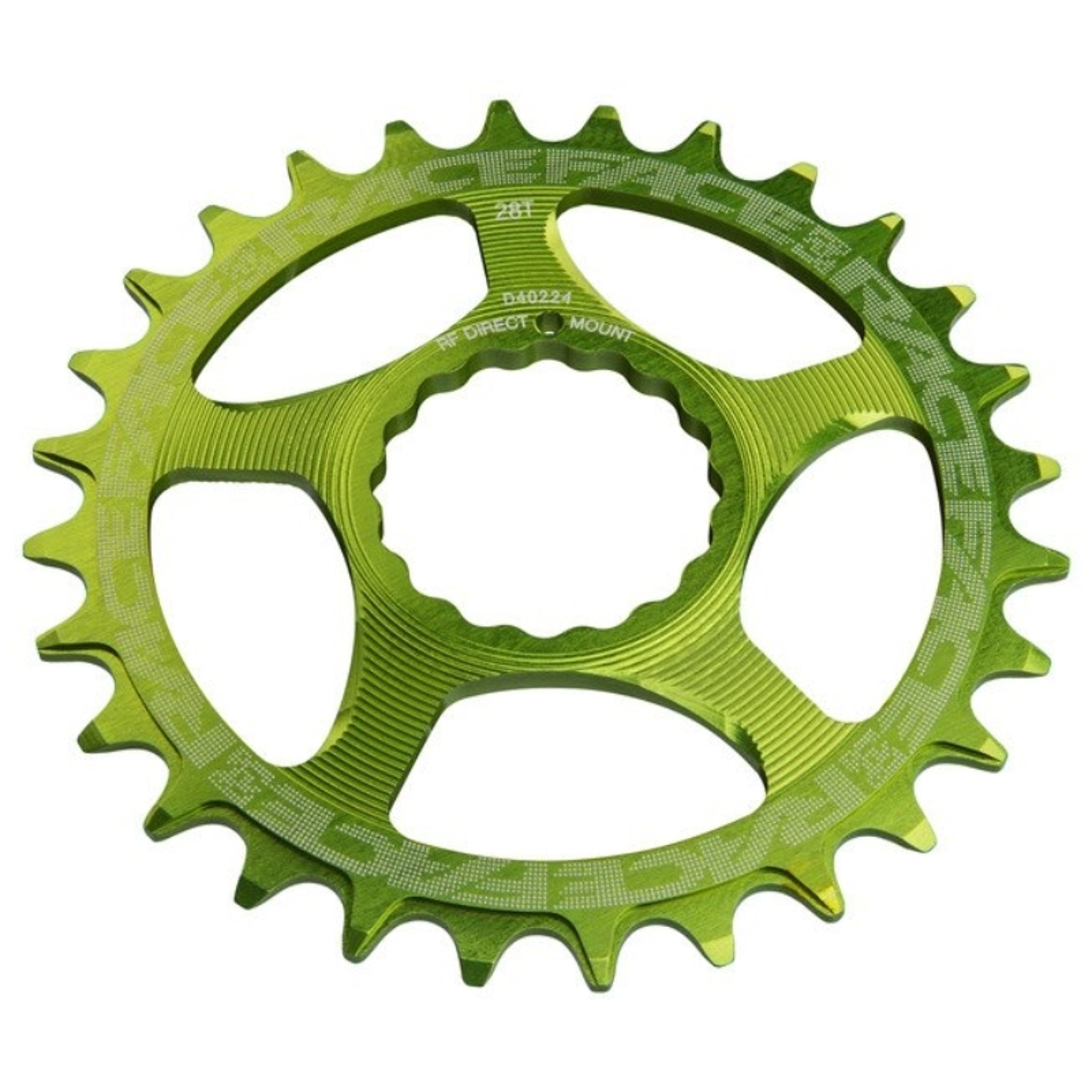 Race Face Cinch Dm Chainring, 32T, Green Color, Compatible with 10, 11, 12-Speed Bicycle Gearing Systems