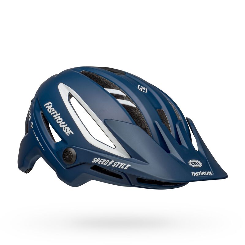 Bell Sixer MIPS Fasthouse Trail Helmet in Striking Blue and White Color Scheme