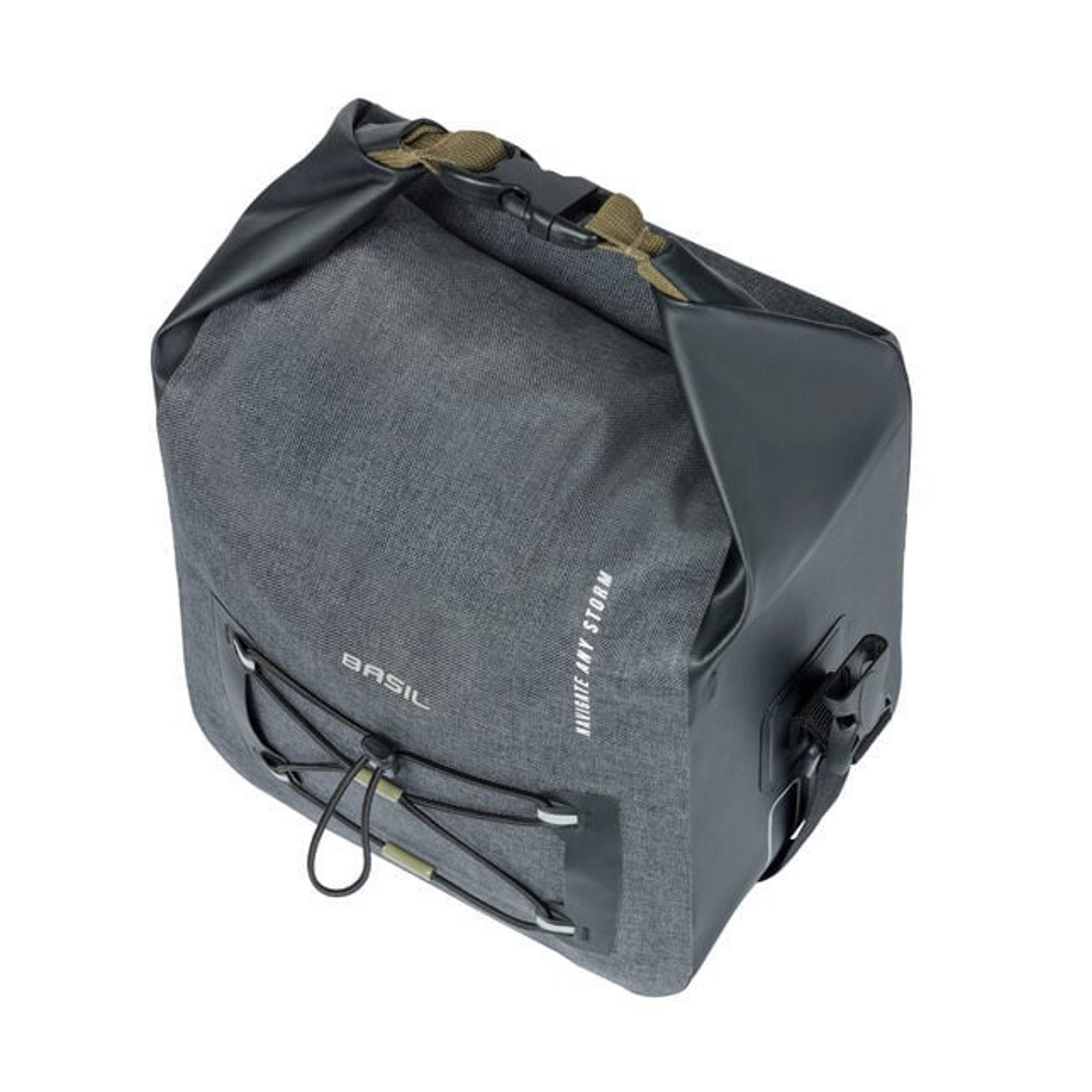 Basil Navigator Storm KF Waterproof Bicycle Handlebar Storage Bag with 10 - 11L Capacity in Black Color