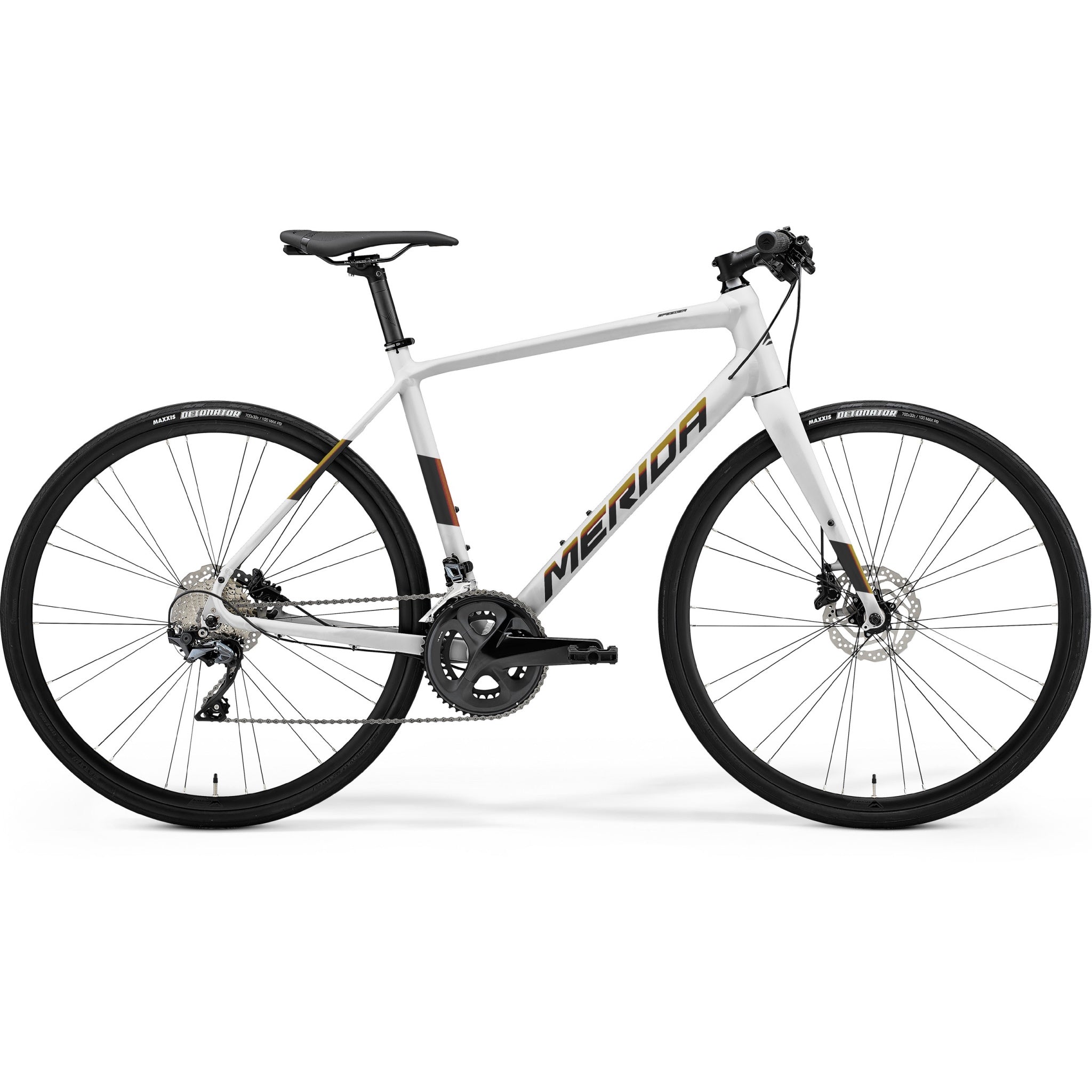 Merida Speeder 300 Flat - Bar Pearl White Road Bike for Fitness and Commute