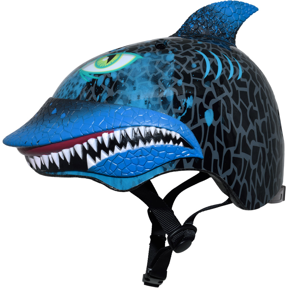 Raskullz Kids' Black and Blue Shark Attack Design Bicycle Helmet for Children Aged 5 - 8
