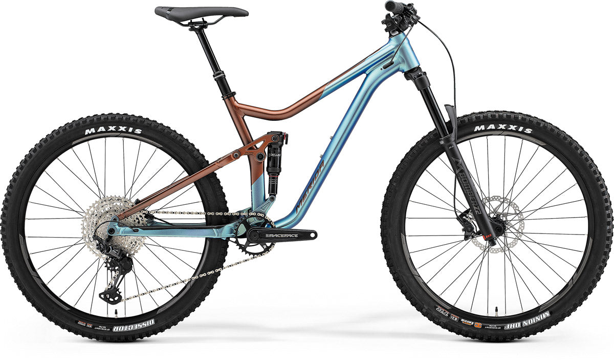 Merida One Forty 600 Enduro Trail Bike in Silk Bronze/Blue