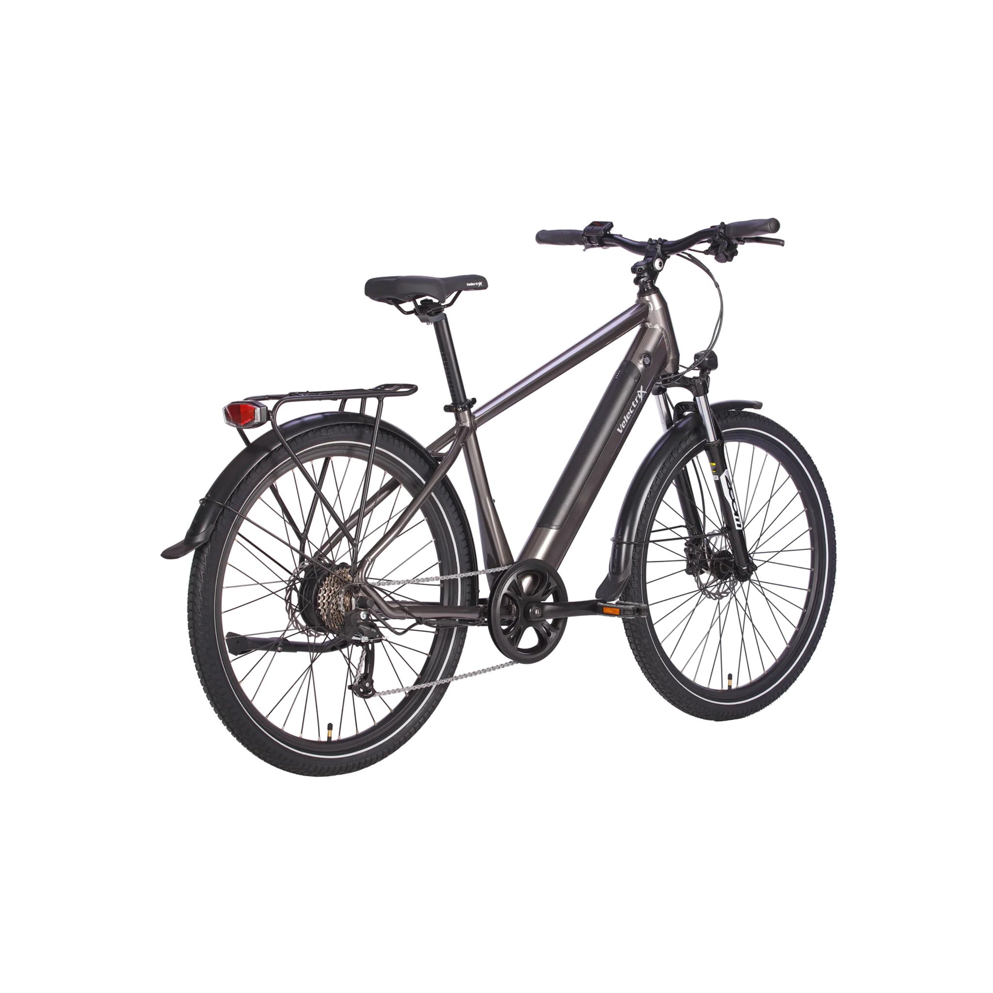 Velecrix Urban+ Electric Bike with 417Wh Grey Battery for Smooth City Rides