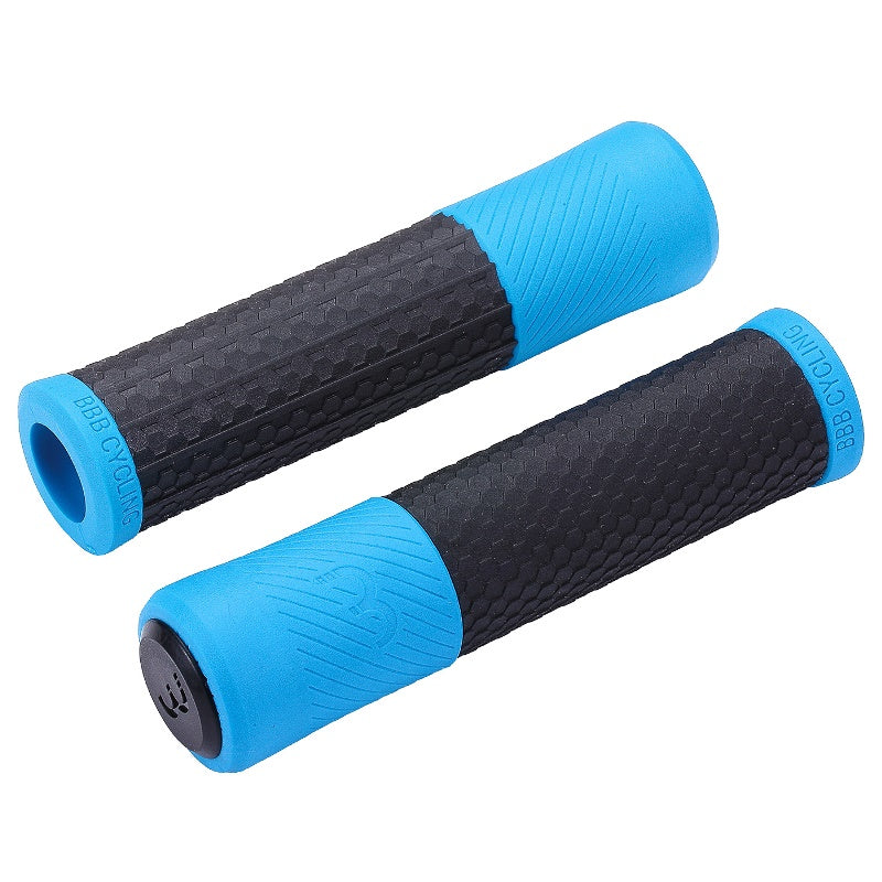 BBB Viper Motorcycle Handlebar Grips, 130mm in Stylish Black and Blue Colors