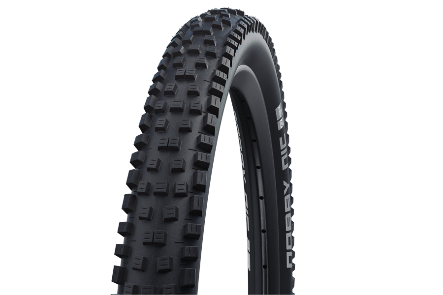 Schwalbe Brand Mountain Bike Tyre - Nobby Nic 27.5 x 2.4 Evolution Folding Addix SpeedGrip Blue Color TL - Easy SuperTrail HS602