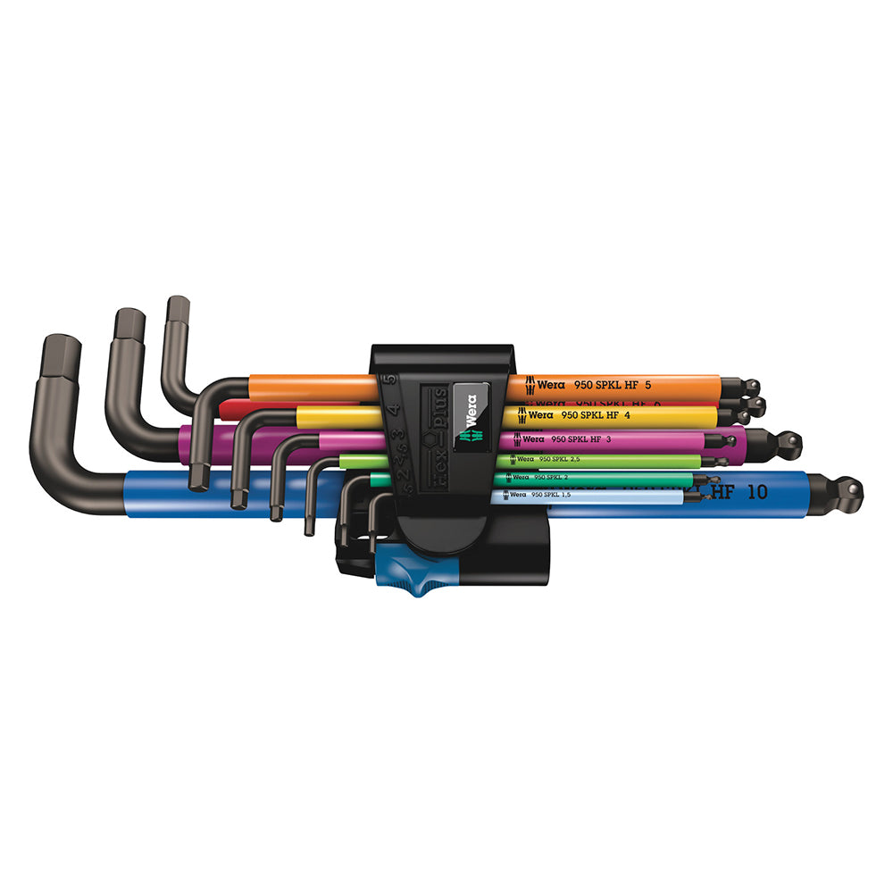 Wera Multicolour Stainless Hex-Plus Metric L-key Set for High-Quality Screwdriving