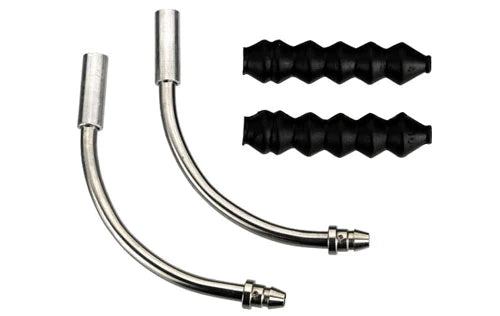 2pcs Aluminium 'VEEPIPE' V-Brake Pipes with Rubber Covers
