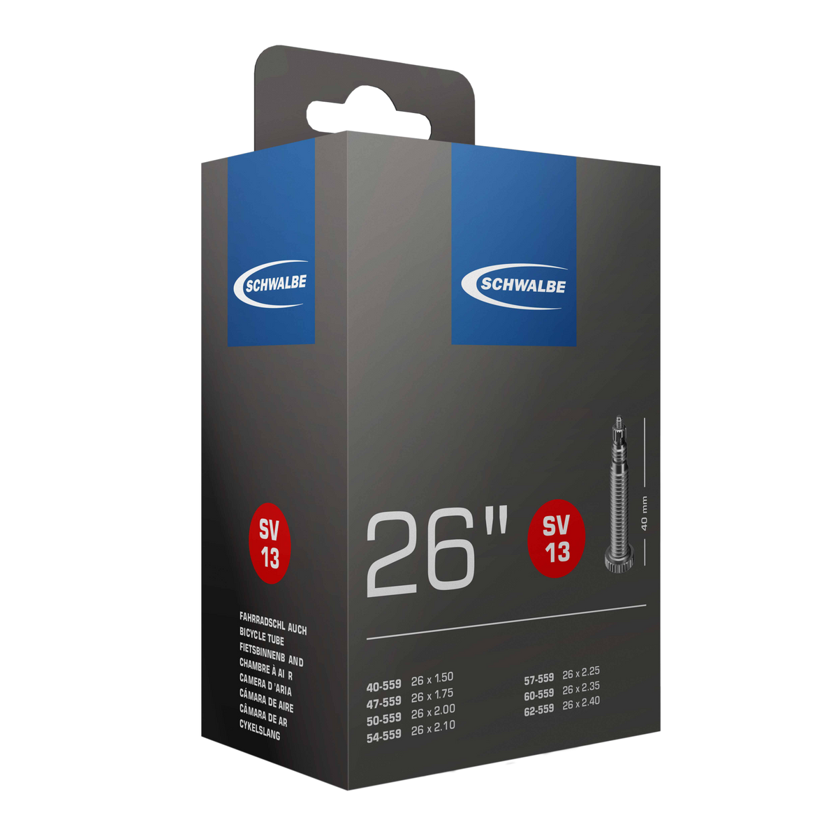 Schwalbe SV15 Presta 60mm 700x18 - 28 High - Quality Inner Tube, 105g