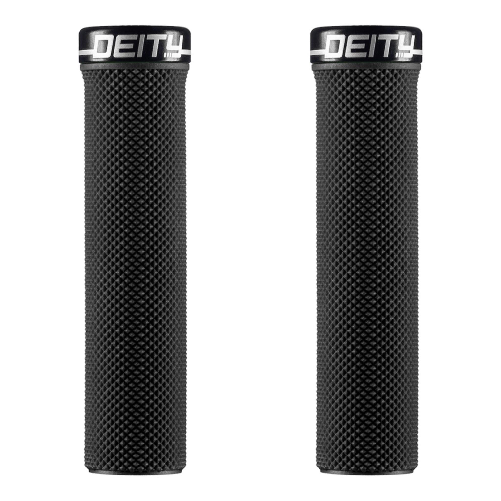 Deity Black Slimfit Lock - On Bike Grips with Black Clamp