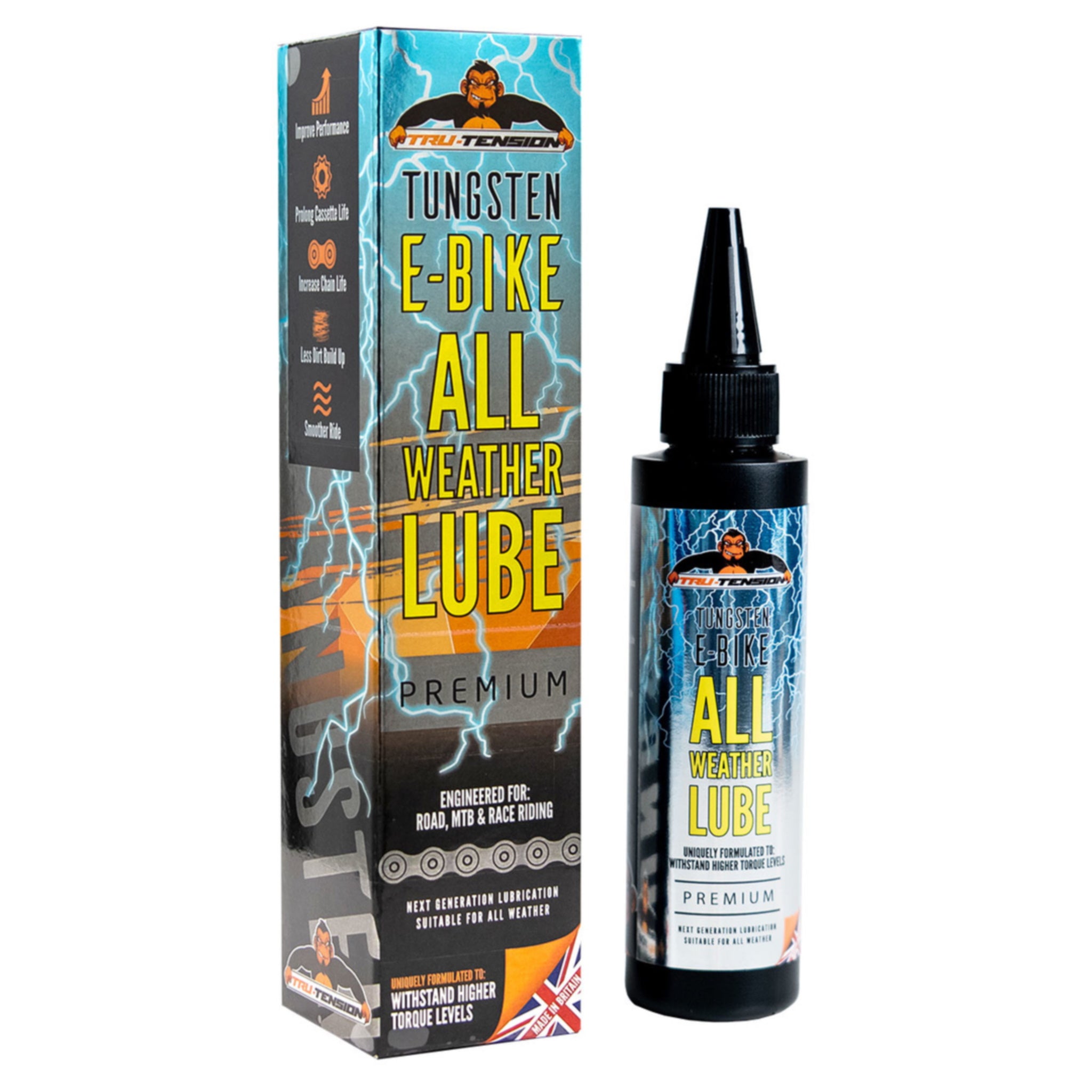 Tru-Tension E-Bike All-Weather Tungsten Lubricant for Smooth & Durable Ride