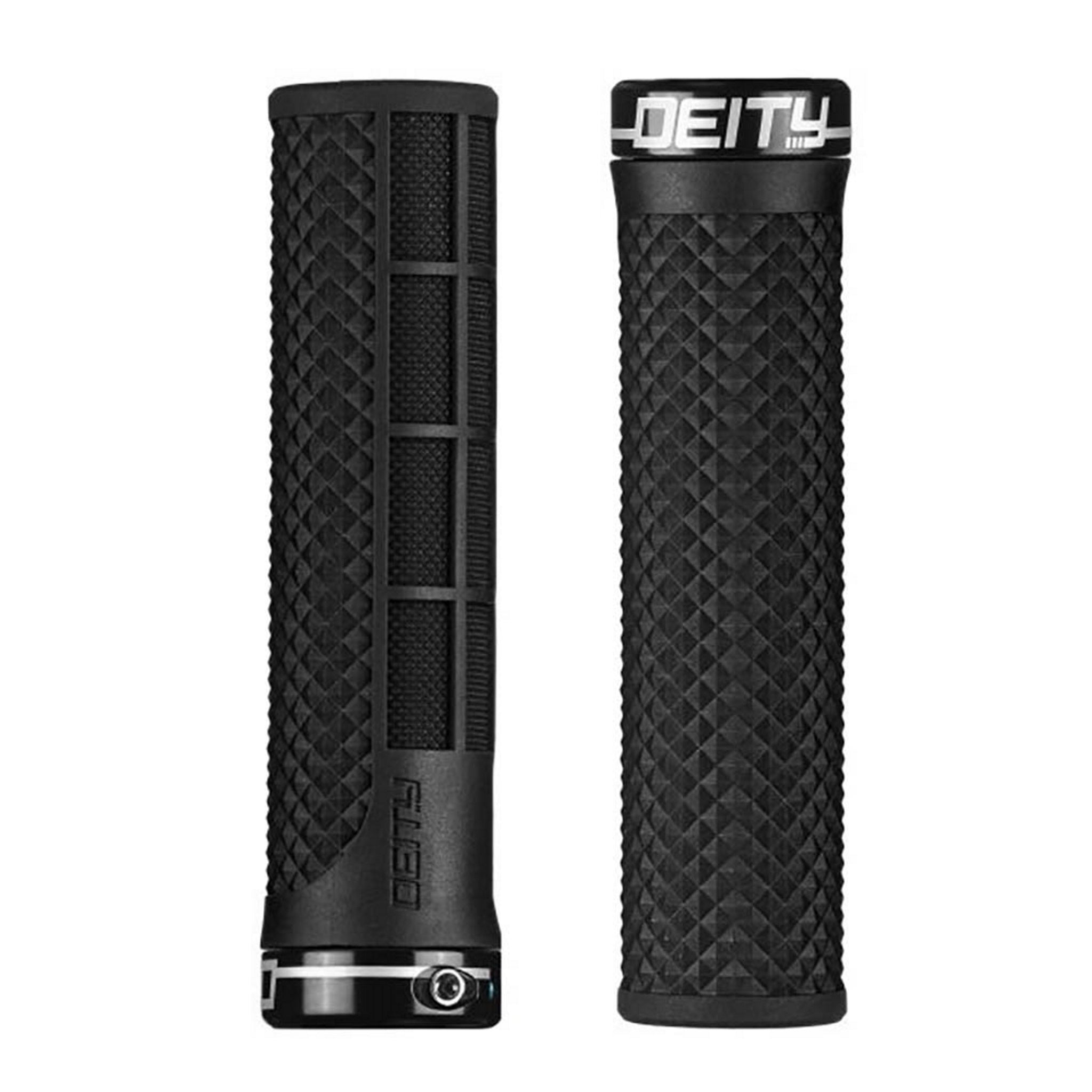 Deity Black Lockjaw Lock - On Bicycle Grips for Enhanced Control