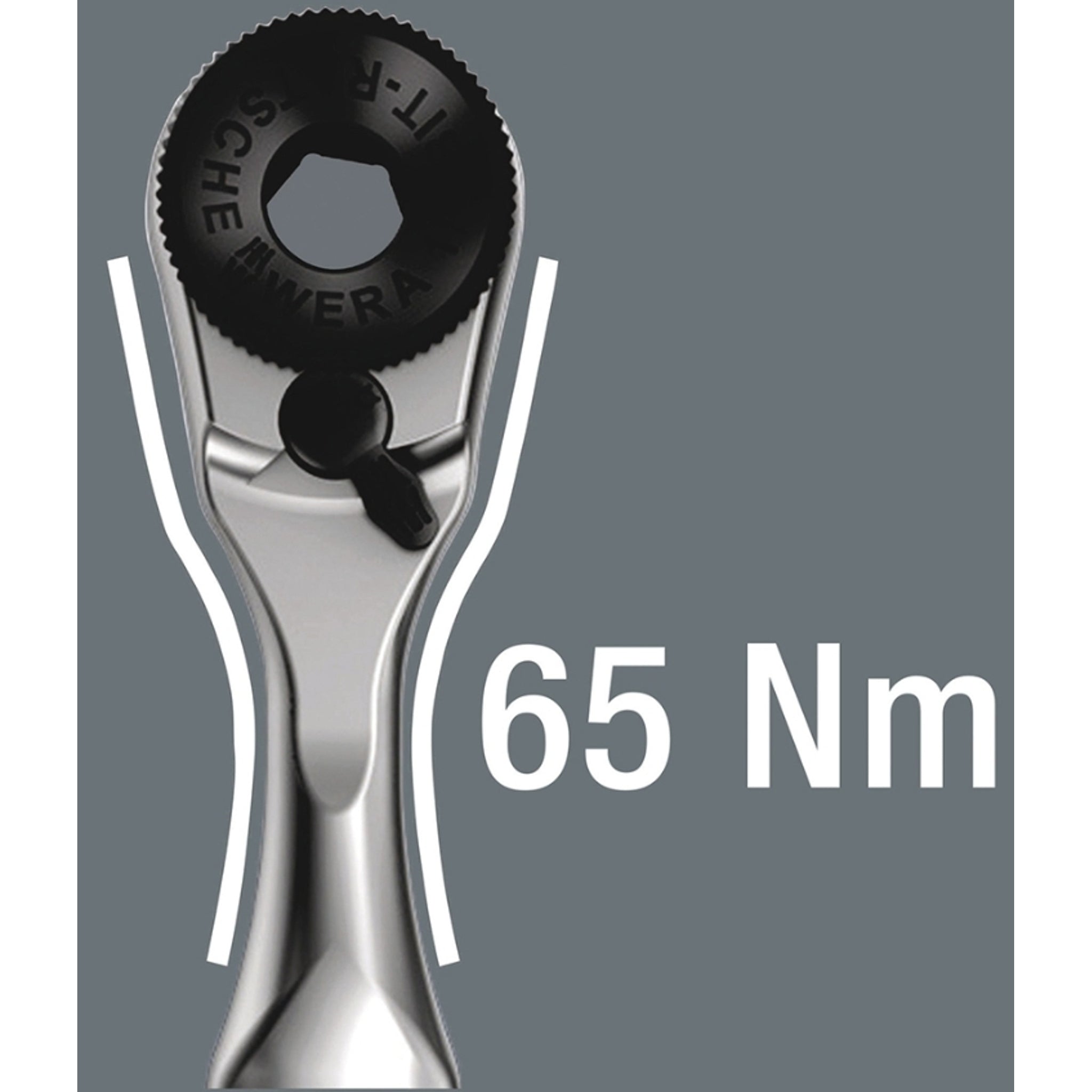 Wera 8008 A Zyklop Mini Ratchet with 1/4 Square Drive for Precise Work