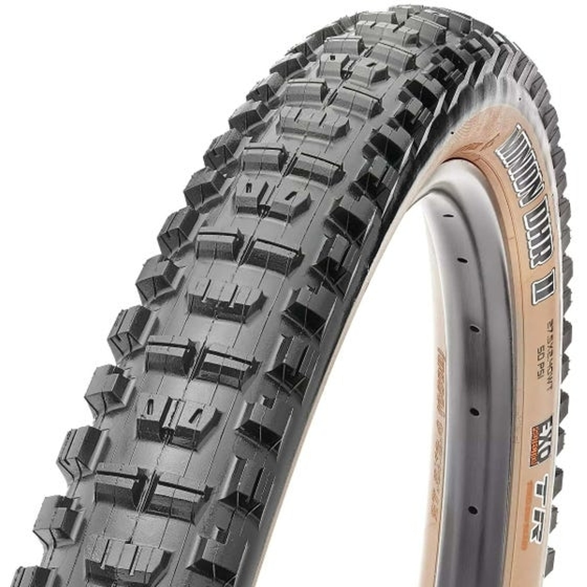 Maxxis High - Performance Folding Mountain Bike Tyre - Minion DHR II WT EXO TR 29 X 2.40 Tanwall