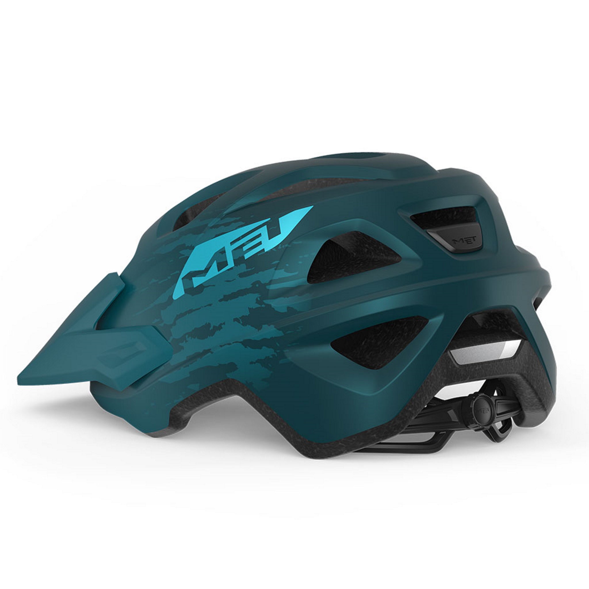 Petrol Blue MET Echo MIPS Entry-Level High-Quality MTB Helmet