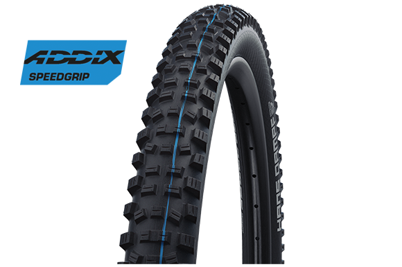 Schwalbe Hans Dampf 27.5 x 2.35 Evolution Folding Mountain Bike Tire with Addix Soft Compound (Orange), TL-Easy SuperGravity HS491