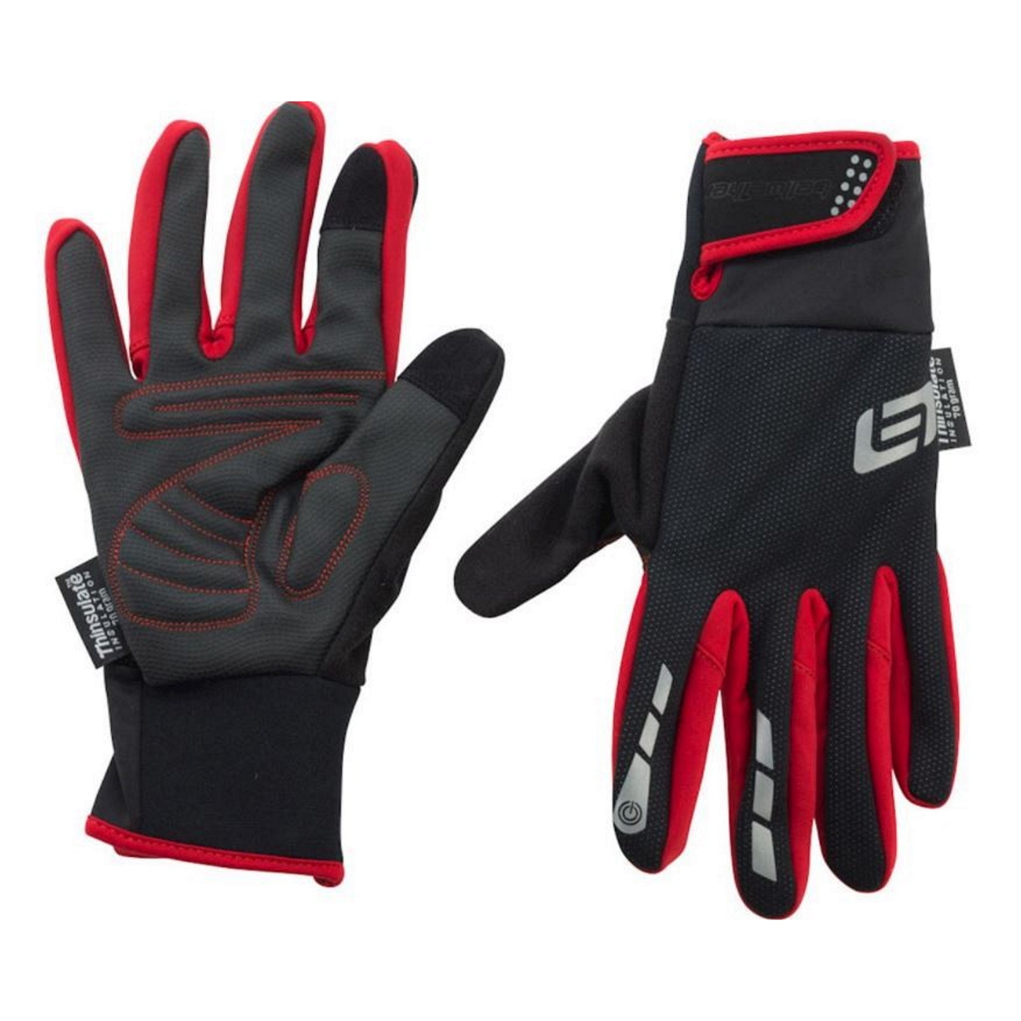 Bellwether Men's Coldfront Winter Gloves in Black and Ferrari Red - Ideal for Cold Weather Outdoor Activities