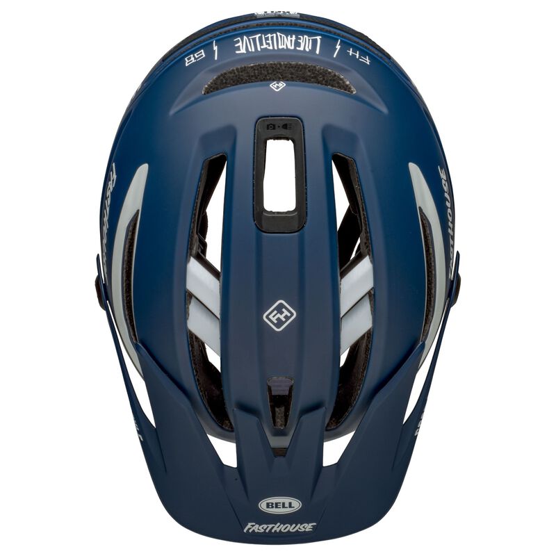 Bell Sixer MIPS Fasthouse Trail Helmet in Striking Blue and White Color Scheme