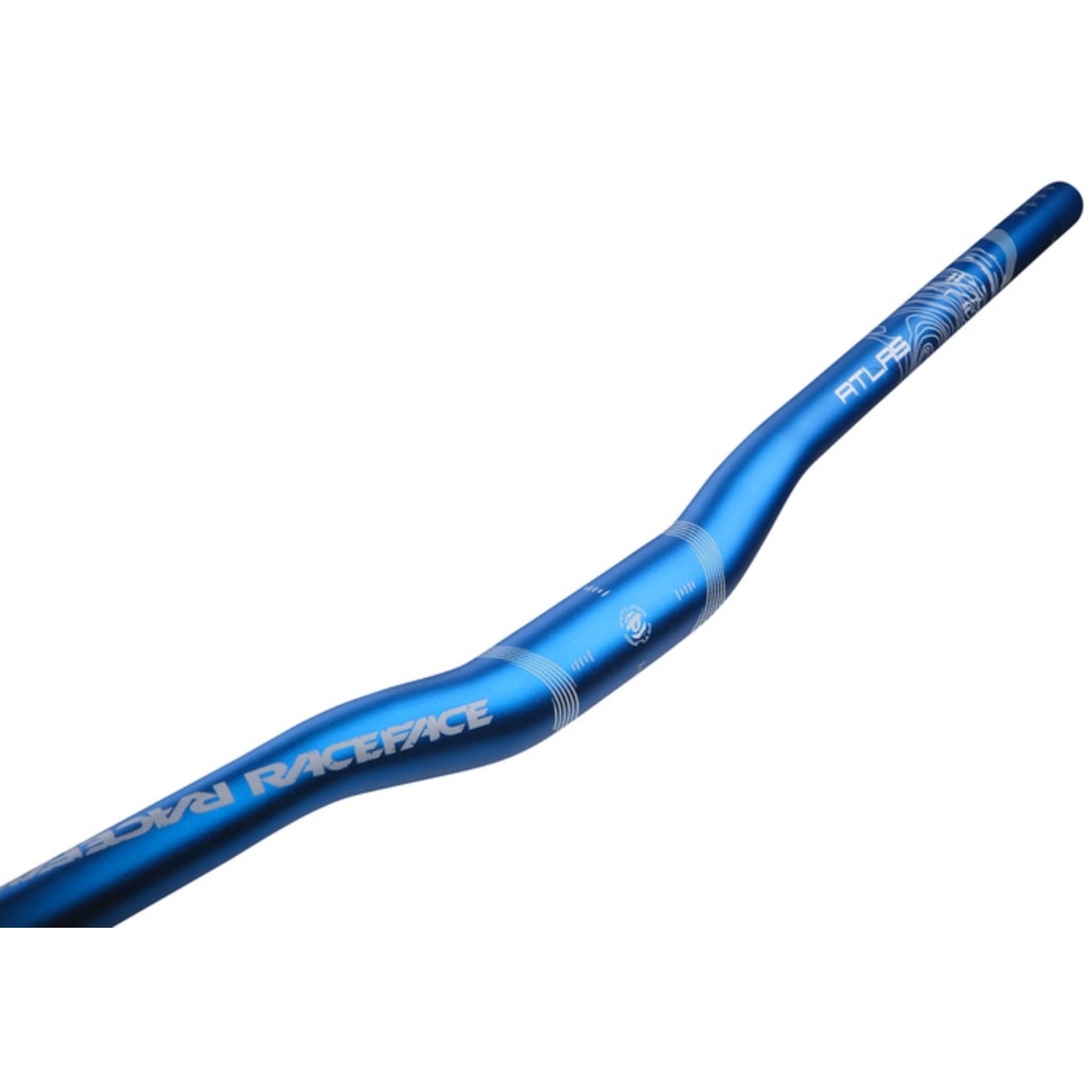 Race Face High - Performance Blue Aluminum Mountain Bike Handlebar Atlas with 0.5 Rise, 31.8mm Clamp, and 785mm Width
