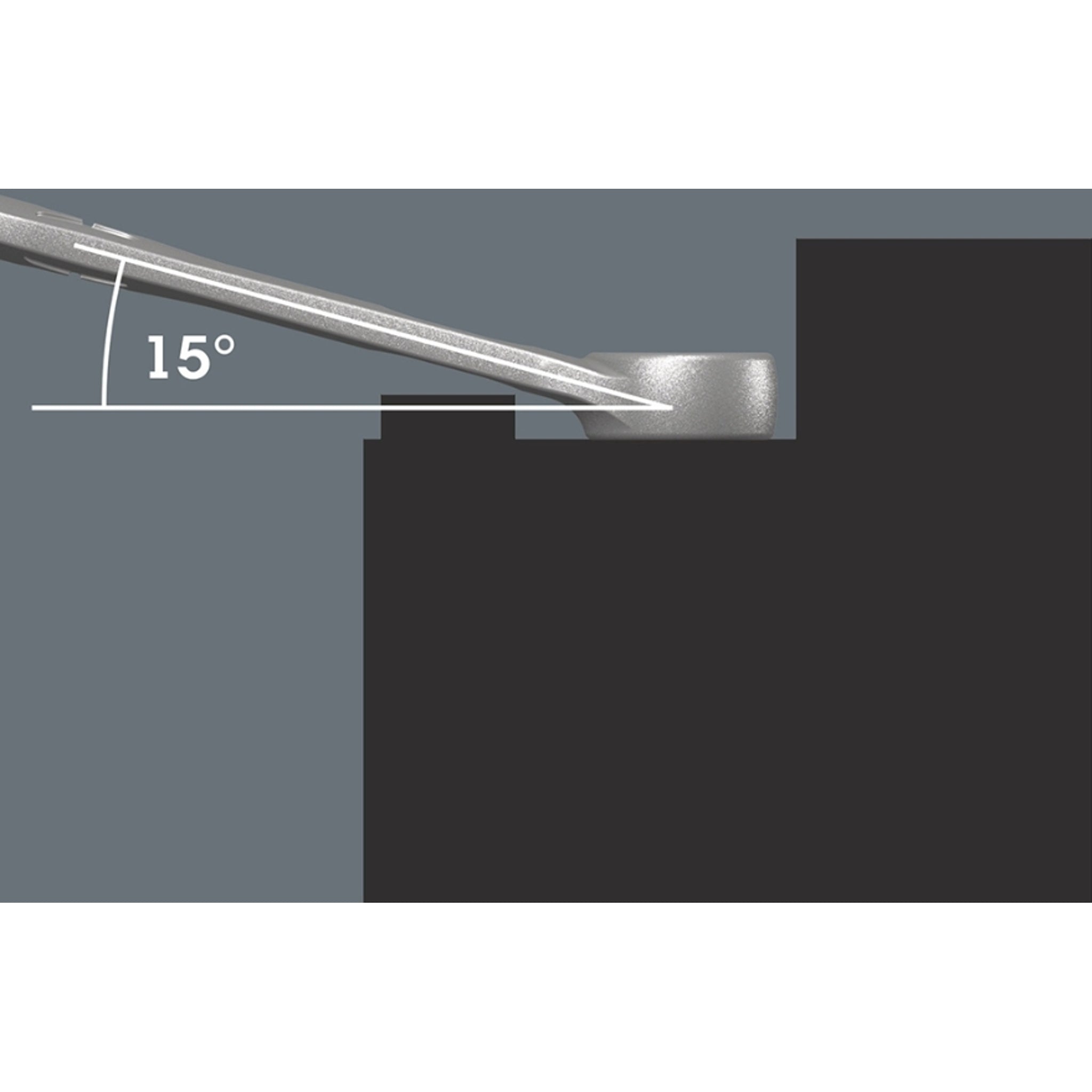 Wera Tools High - Performance 15mm Combination Pedal Wrench 6003 Joker for Tight Spaces