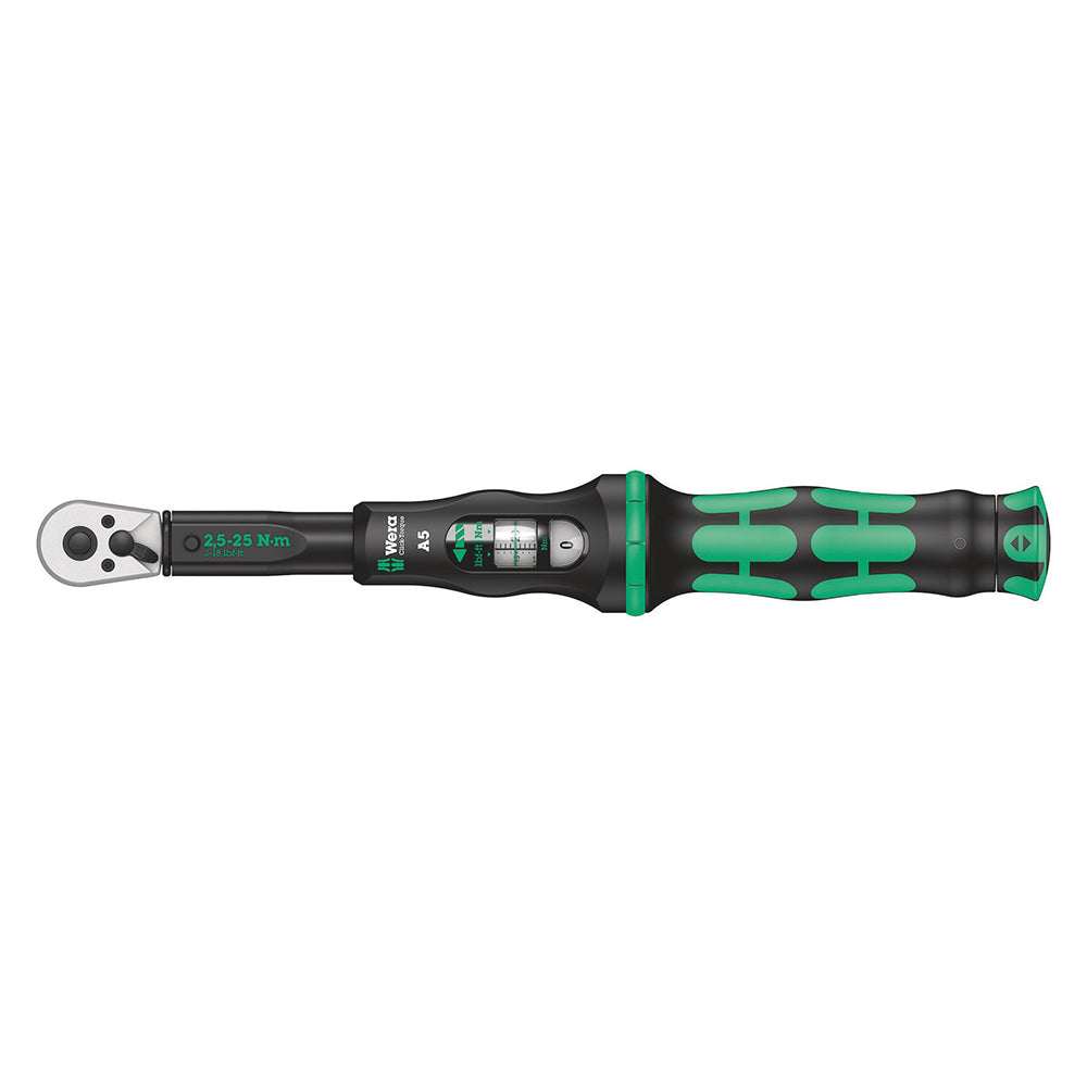 Wera High - Precision Click - Torque A5 1/4 Drive Reversible Torque Wrench with 2.5 - 25 Nm Torque Range