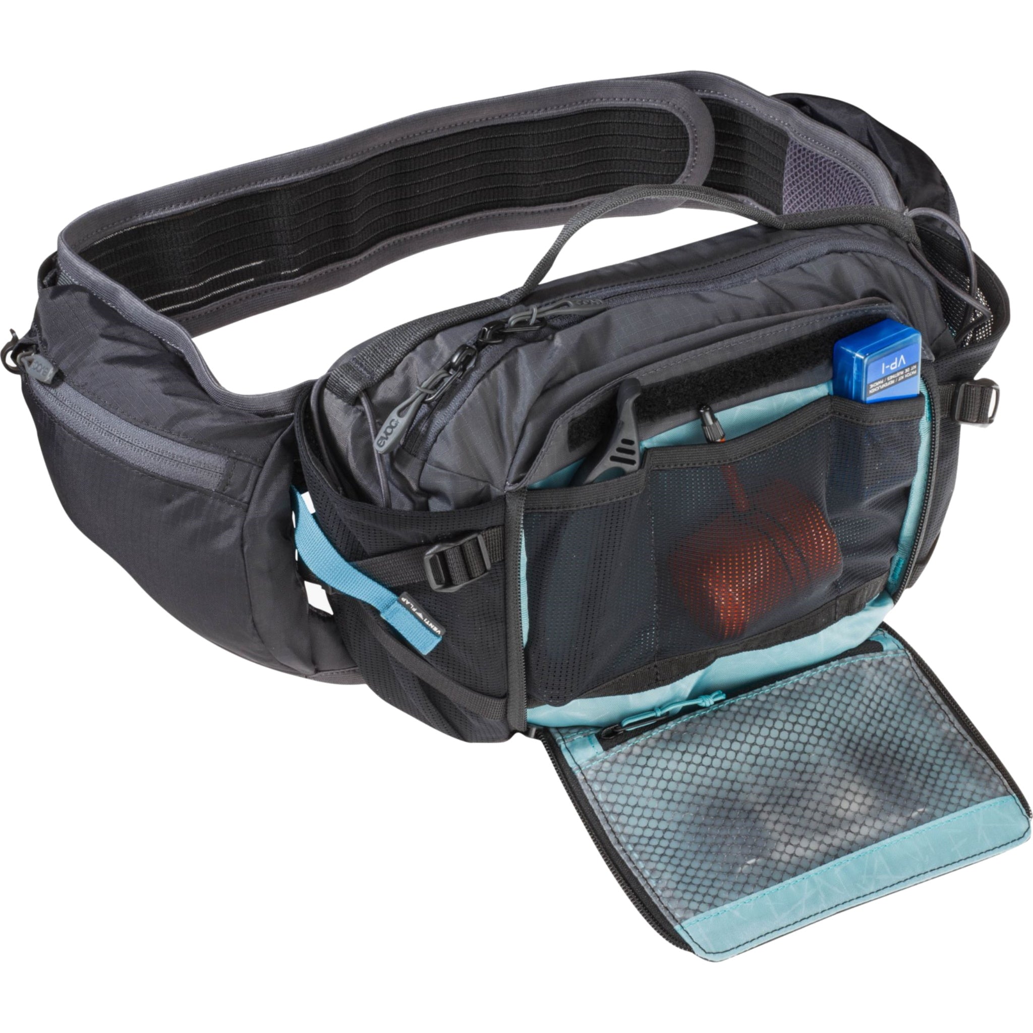 Evoc 3L Hip Pack Pro with 1.5L Bladder in Black, Carbon & Grey