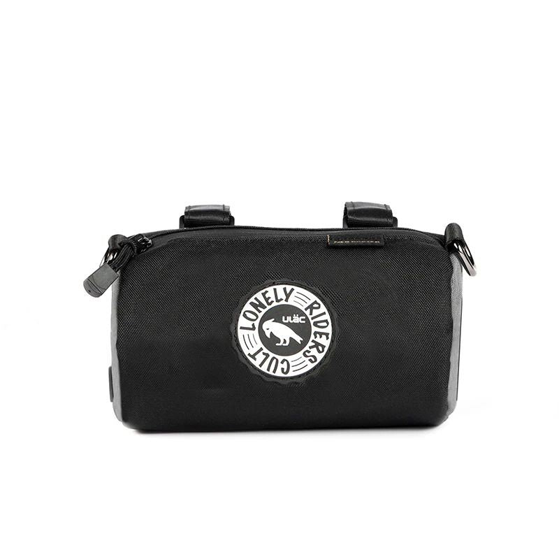 ULAC 1.1L Handlebar Roll Bag for Bikes and E - Bikes with Carabiner in Black and Grey Color