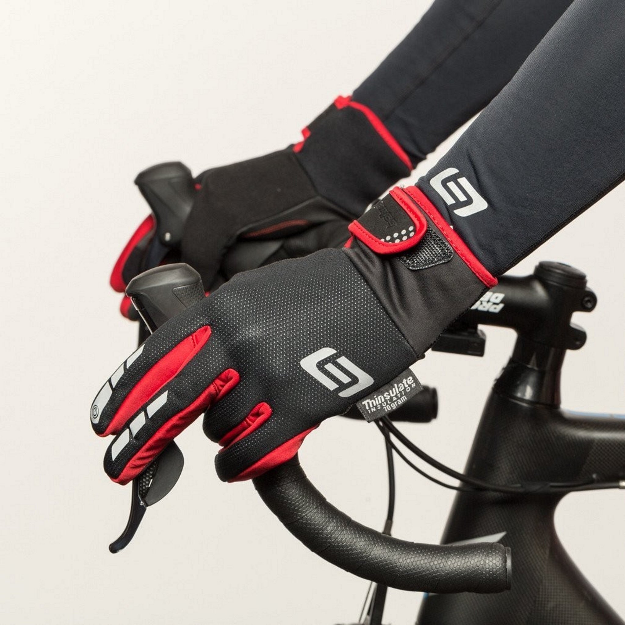 Bellwether Men's Coldfront Winter Gloves in Black and Ferrari Red - Ideal for Cold Weather Outdoor Activities
