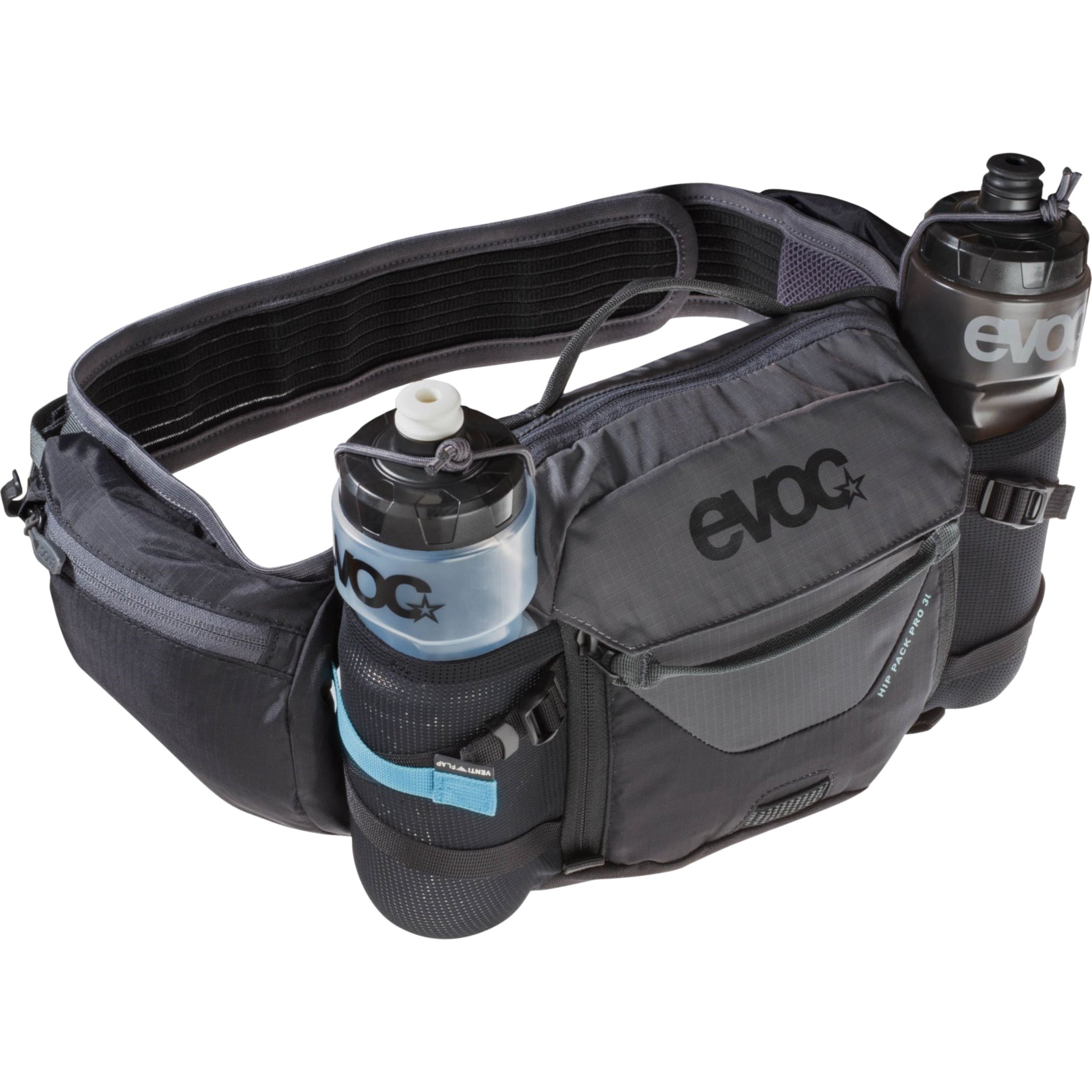 Evoc 3L Hip Pack Pro with 1.5L Bladder in Black, Carbon & Grey