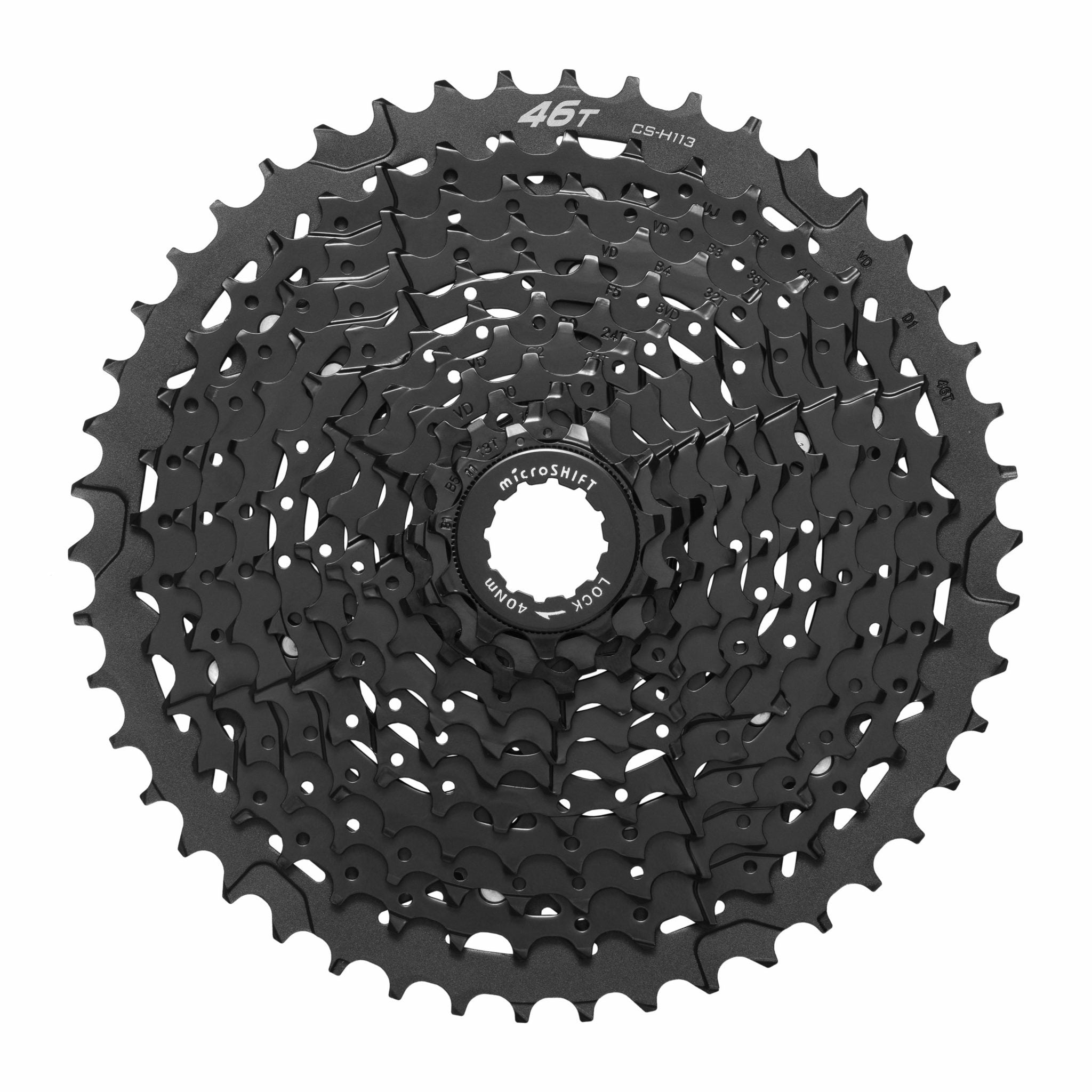 MicroShift 11-Speed 11-46T H-Series Black Bicycle Cassette for Maximum Durability