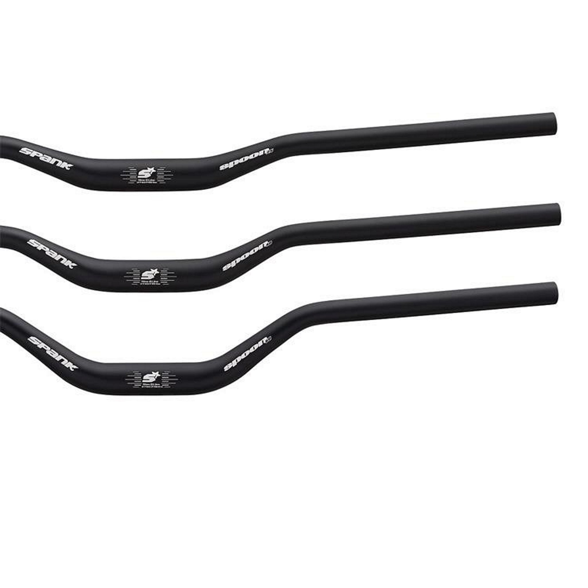 SPANK Black Spoon Mountain Bike Handlebar with 60mm Rise for Enhanced Riding Experience