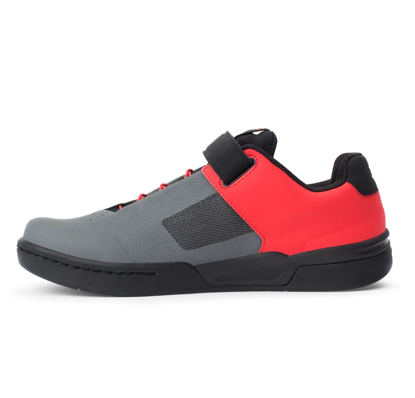 Crankbrothers Stamp Speedlace Shoes in Grey/Red with Black Outsole