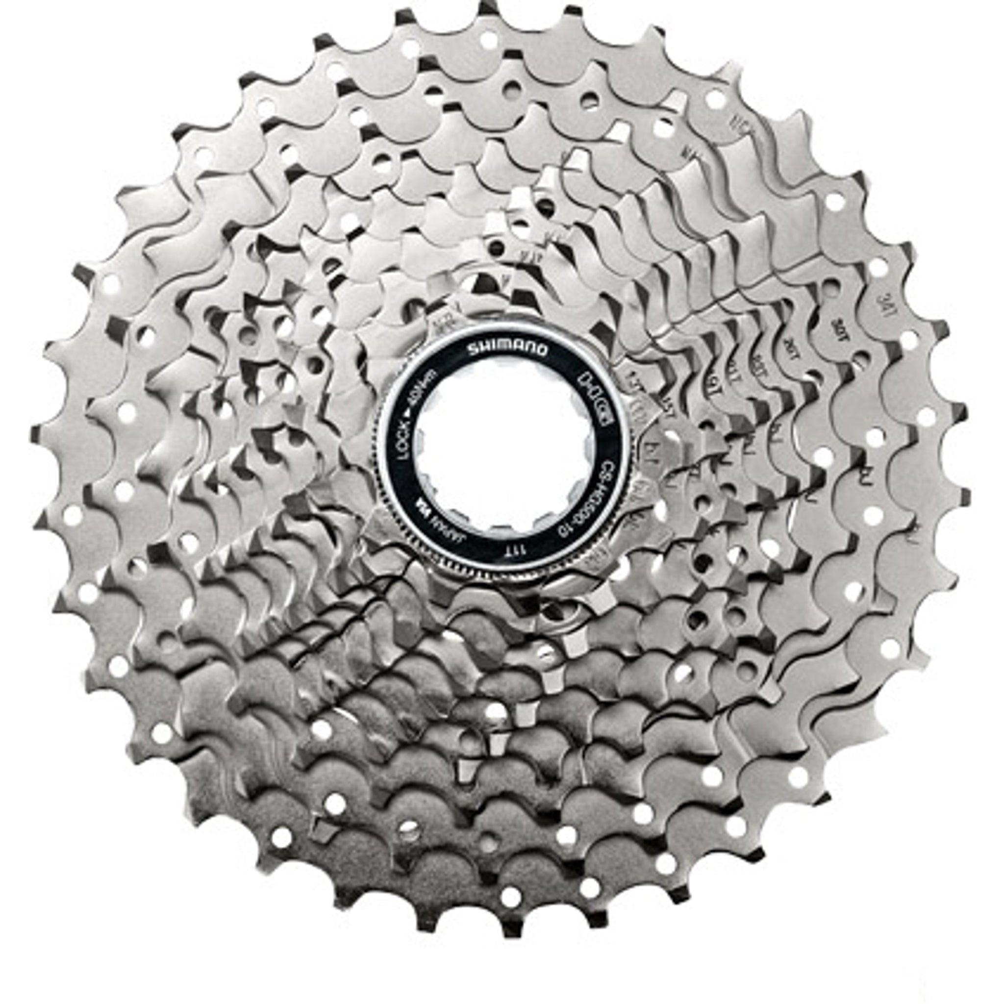 Shimano Deore HG500 10-Speed Bicycle Cassette with a 11-34T Gear Range for Versatile Cycling