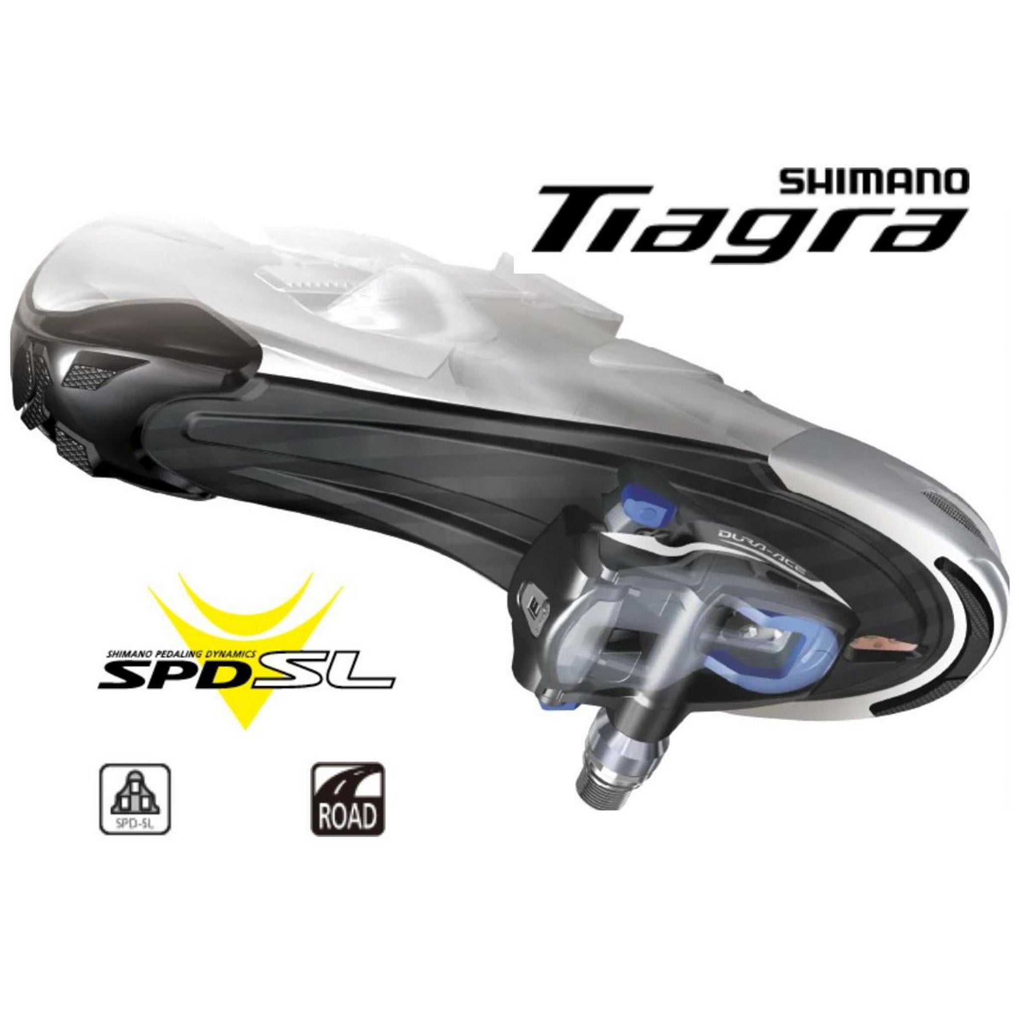 Shimano Tiagra Road Black SPD - SL PD - R550 Composite Pedals