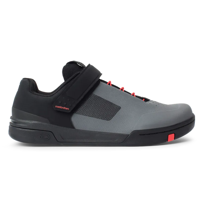 Crankbrothers Stamp Speedlace Shoes in Grey/Red with Black Outsole